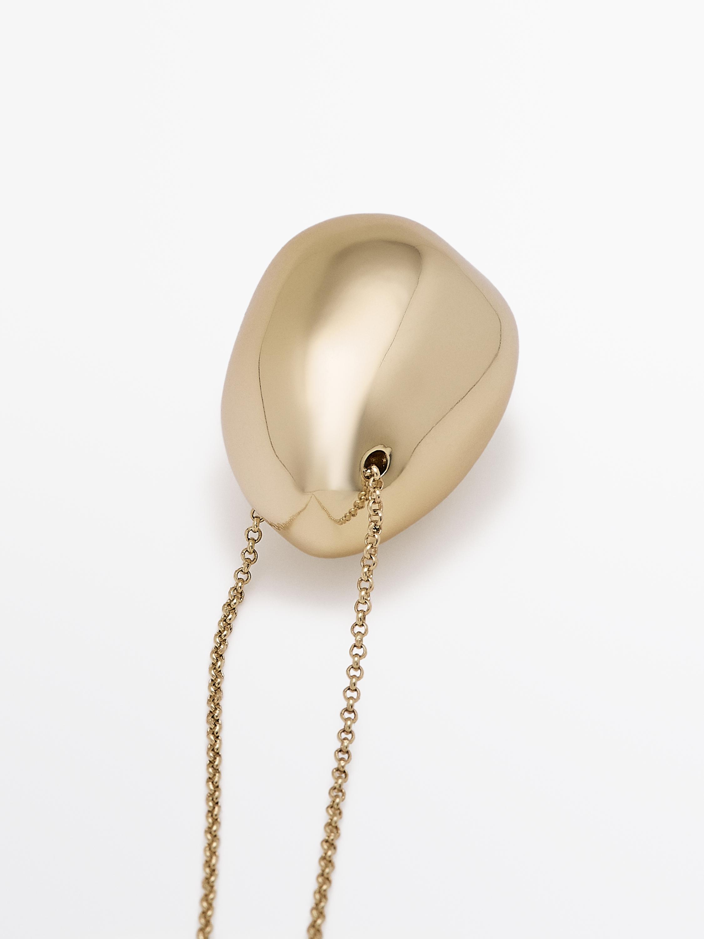 Chain necklace with irregular ball