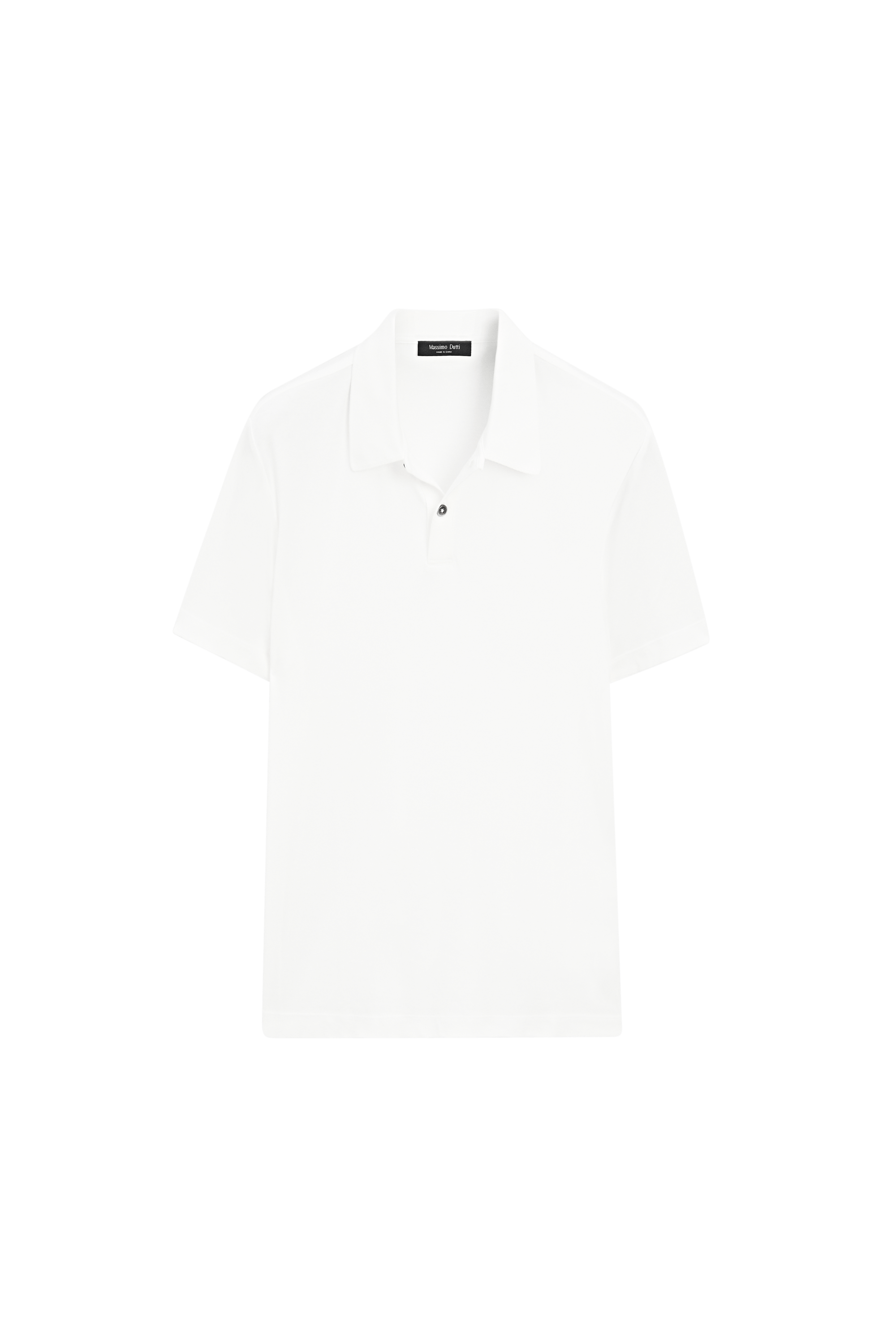 Massimo Dutti %100 pamuklu kısa kollu polo yaka t-shirt görsel 5