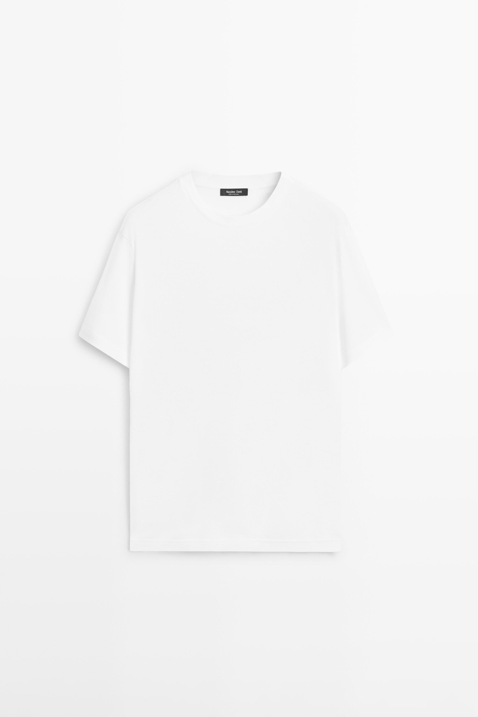 100% cotton short-sleeve T-shirt — WHITE