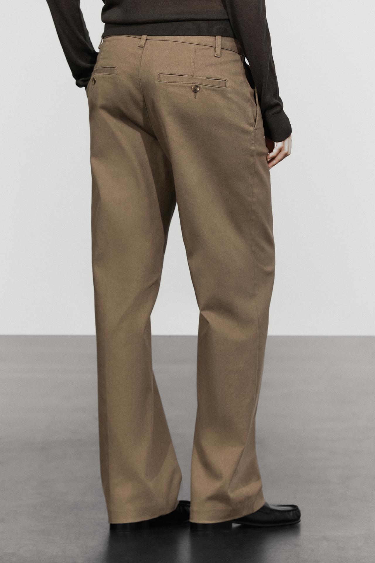 Stretch cotton blend pants — MOLE BROWN