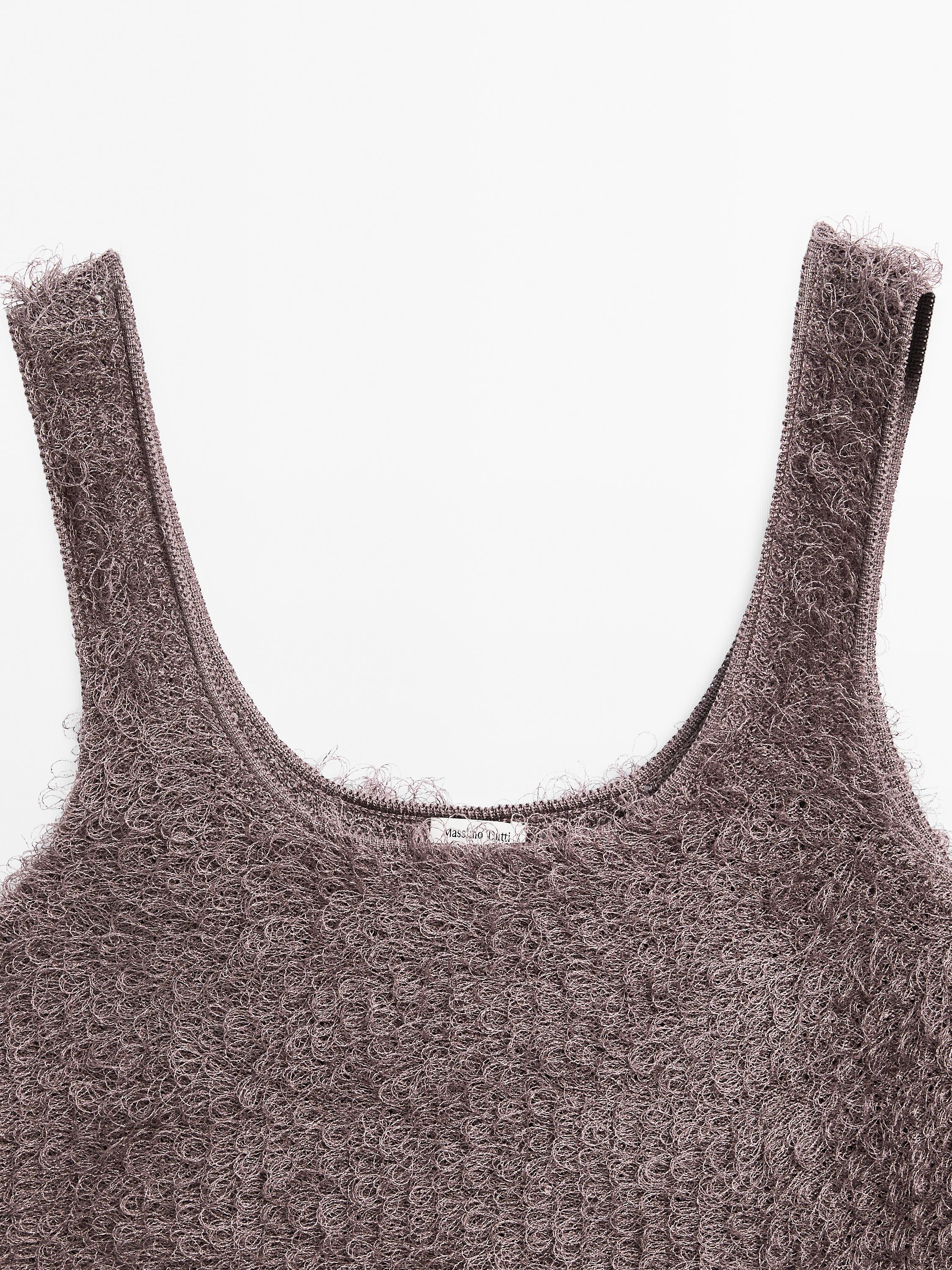 Bouclé knit top with thread detail - Studio