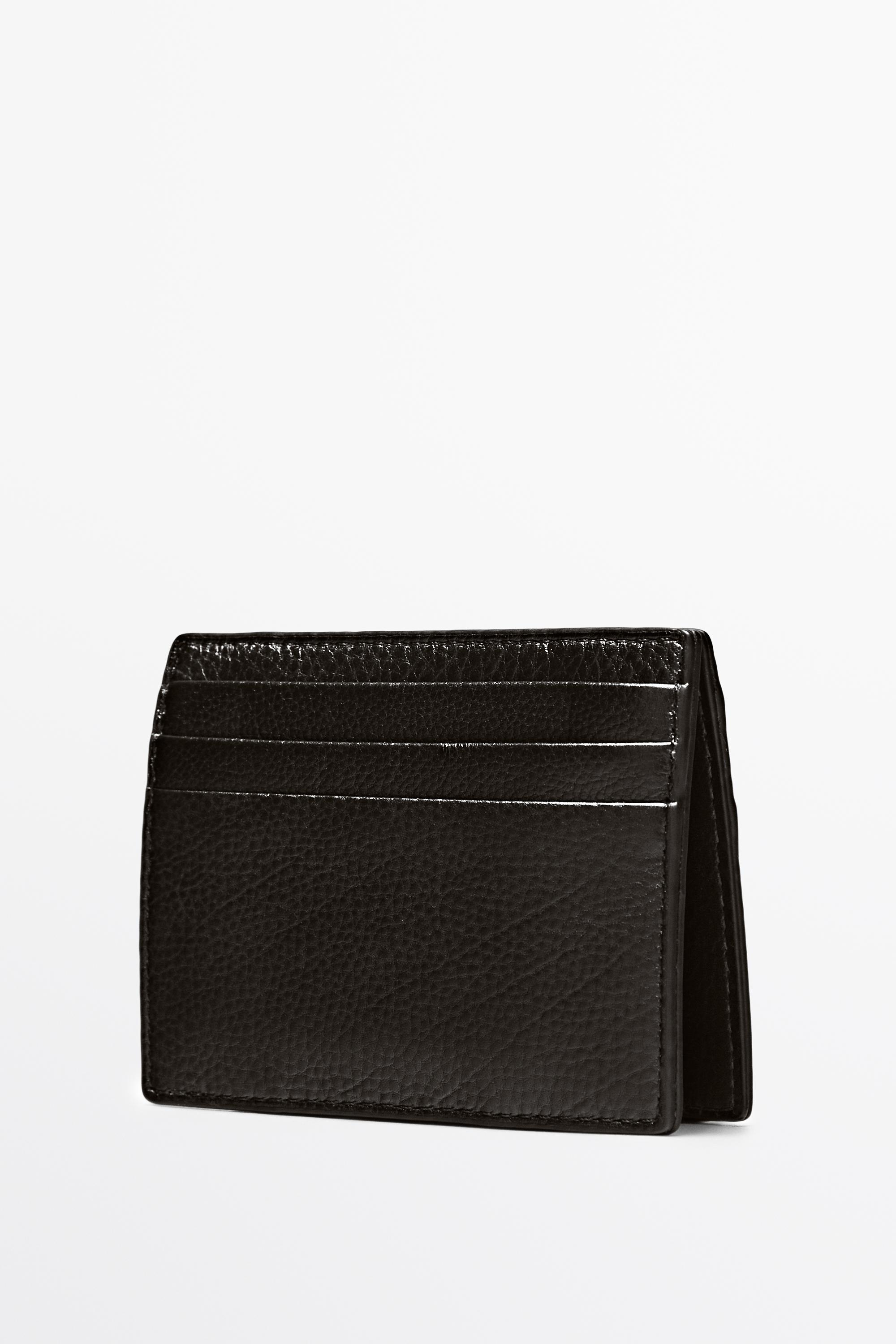 Nappa leather "magic" wallet — BLACK