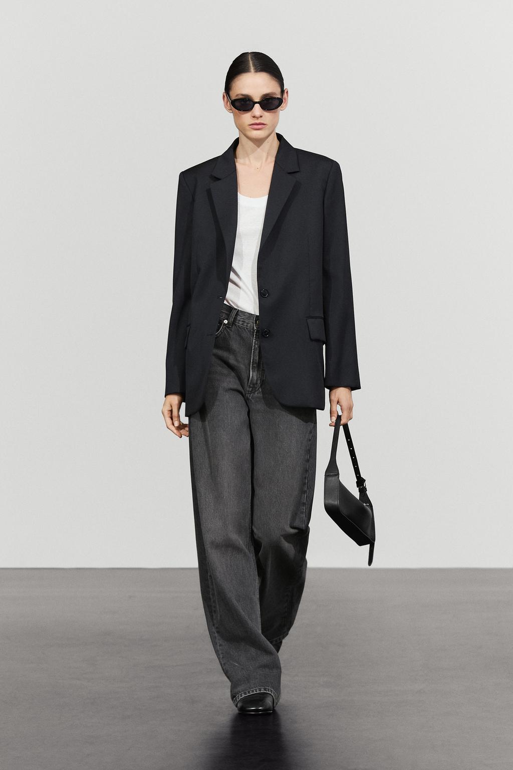 Massimo Dutti 100% ekstra incə yun iki düyməli blazer