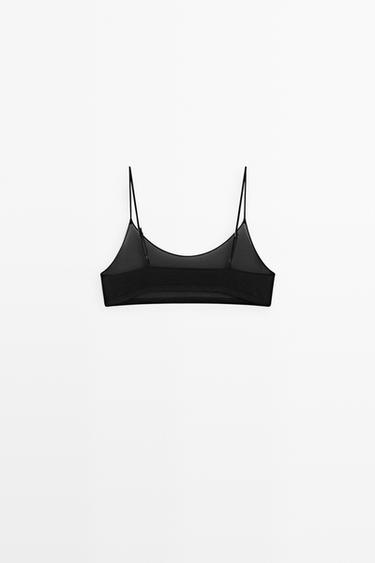 Semi-sheer top with metallic detail — BLACK 2