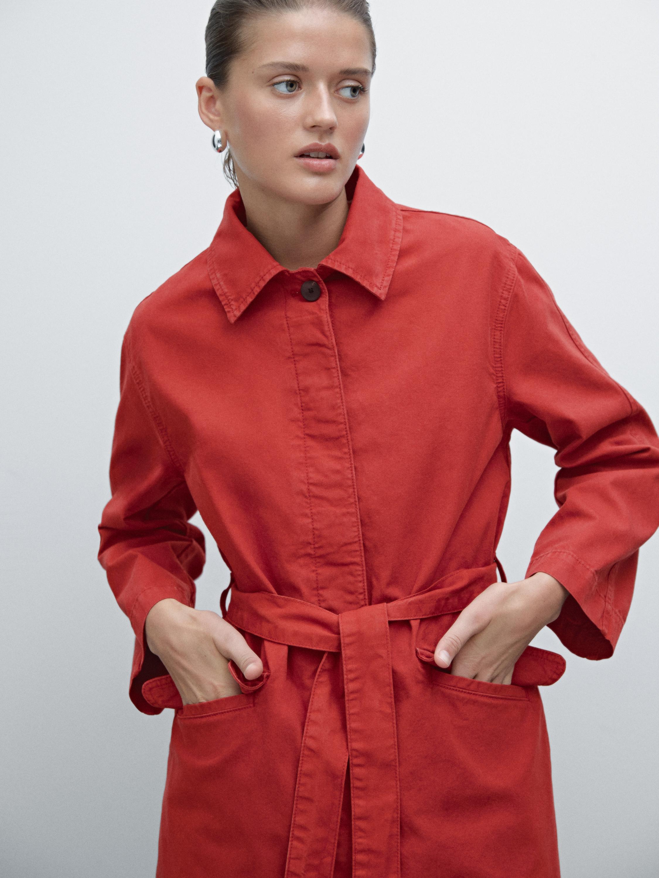 100% cotton trench coat