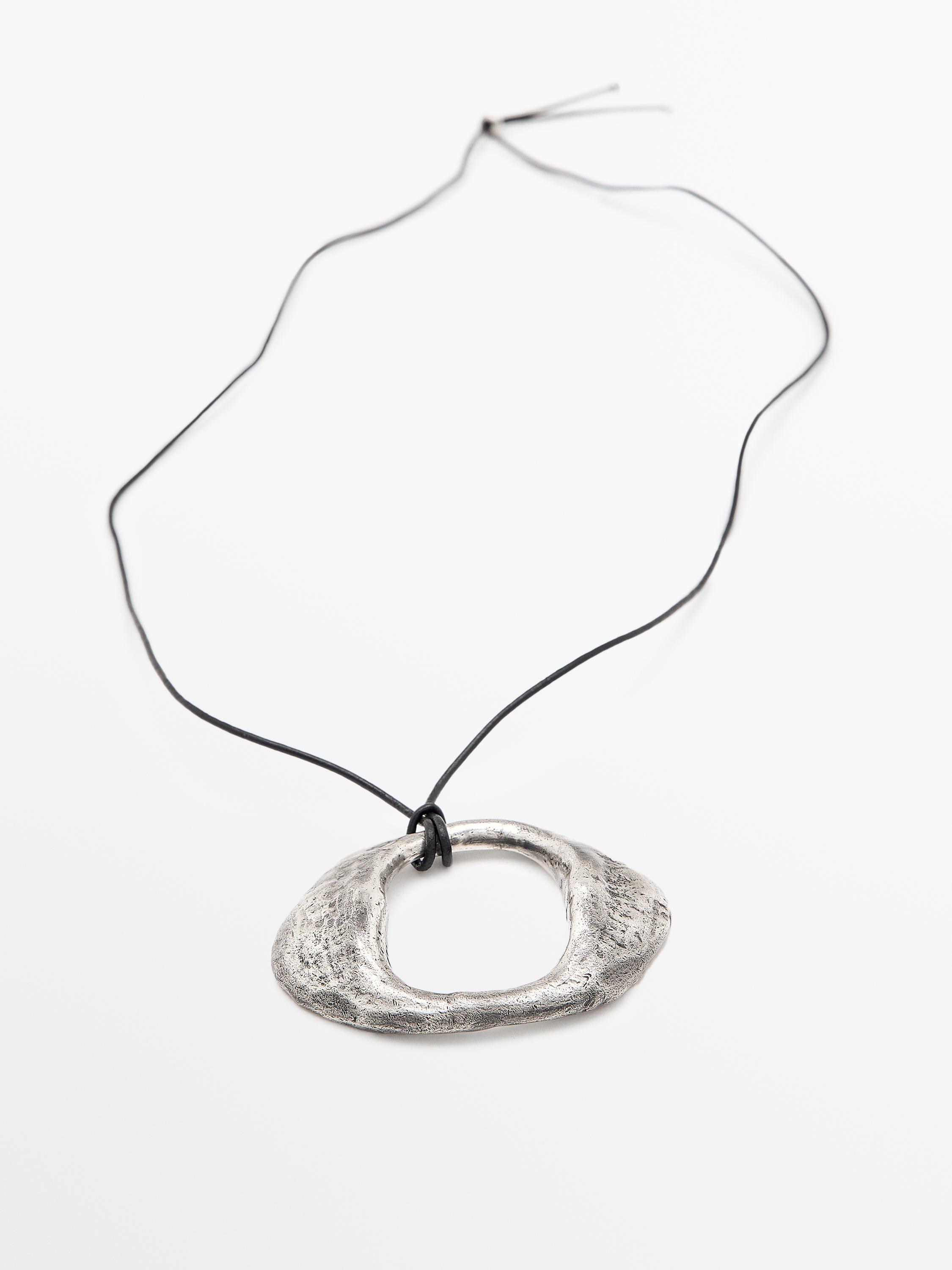 Abstract metal necklace