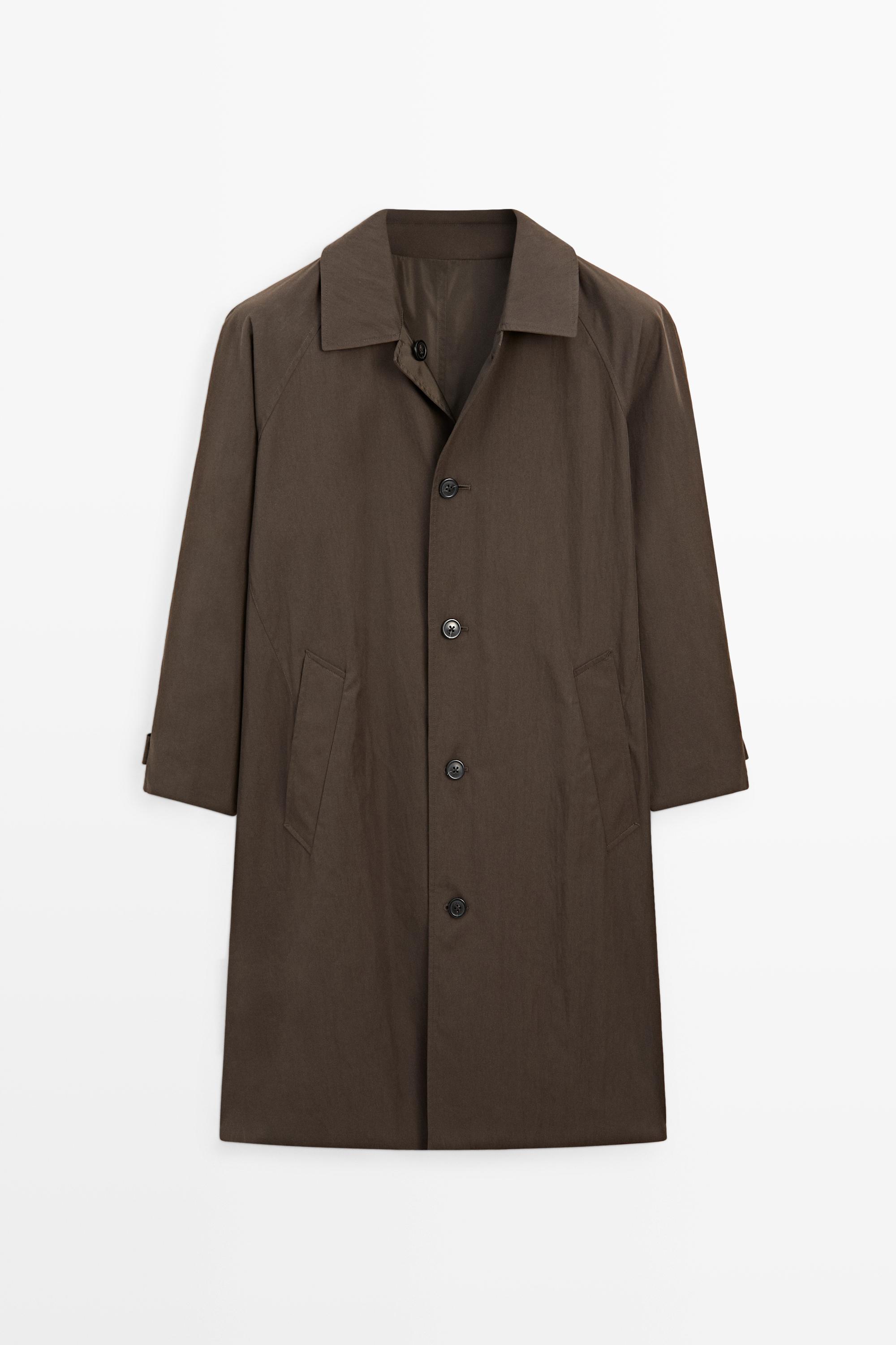 Long reversible trench coat — Chocolate