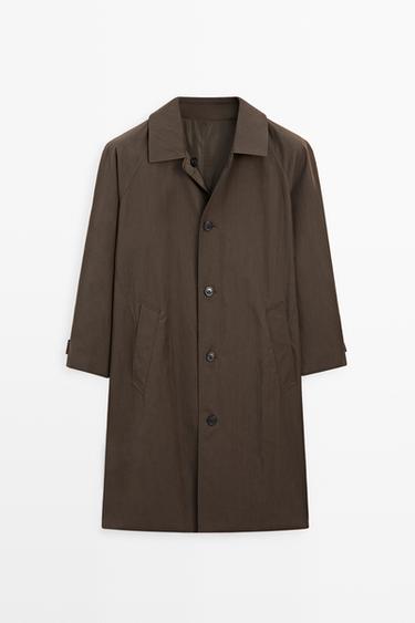 Long reversible trench coat — Chocolate 2