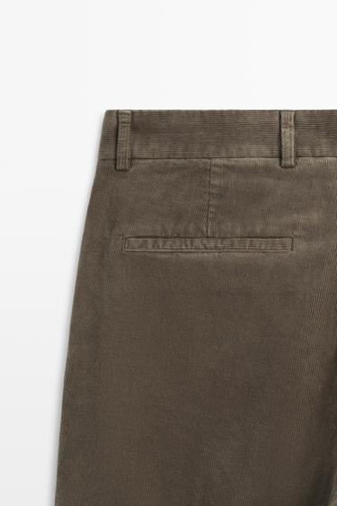 Slim fit corduroy pants — GREEN 7