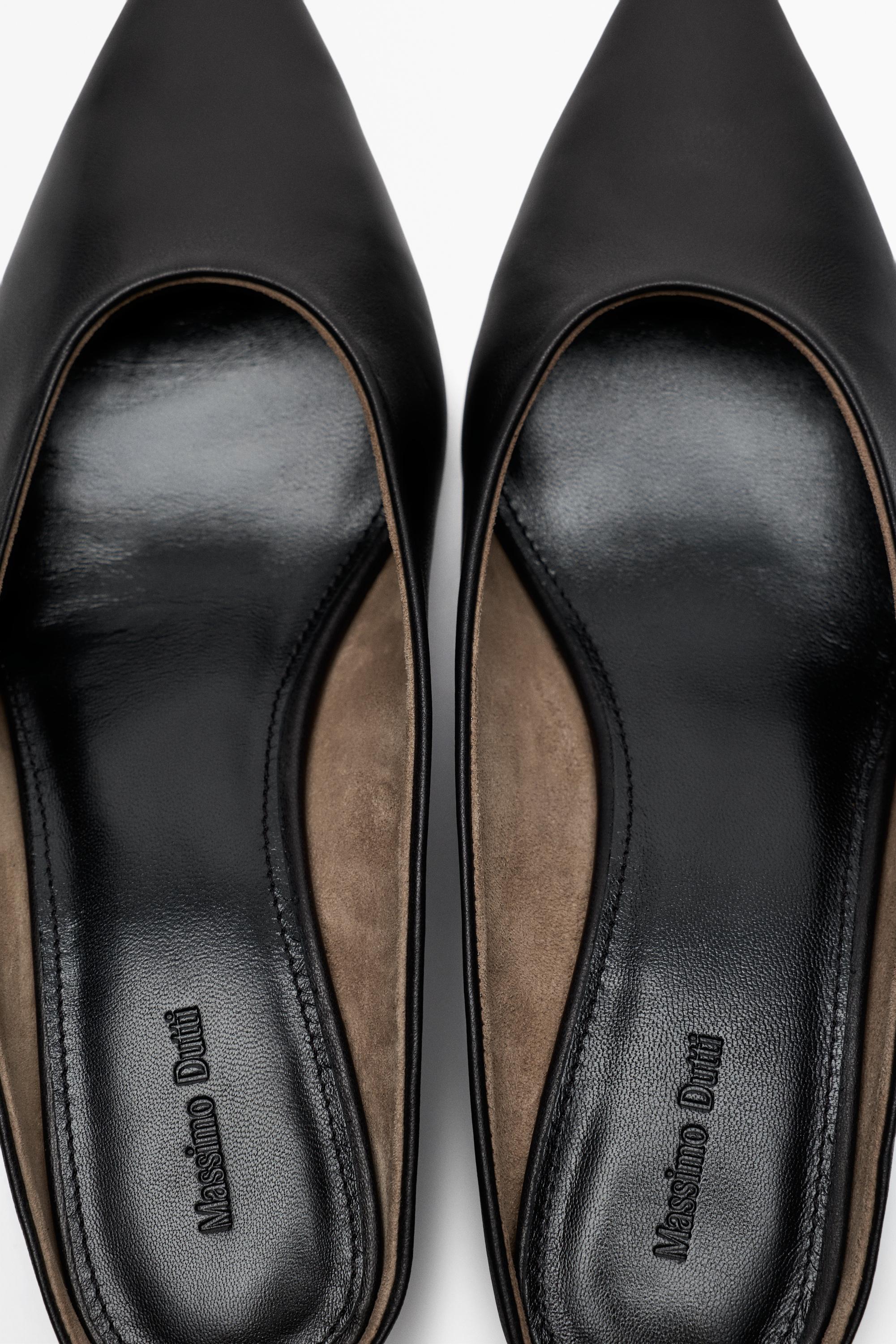 Wedge heel mule — BLACK