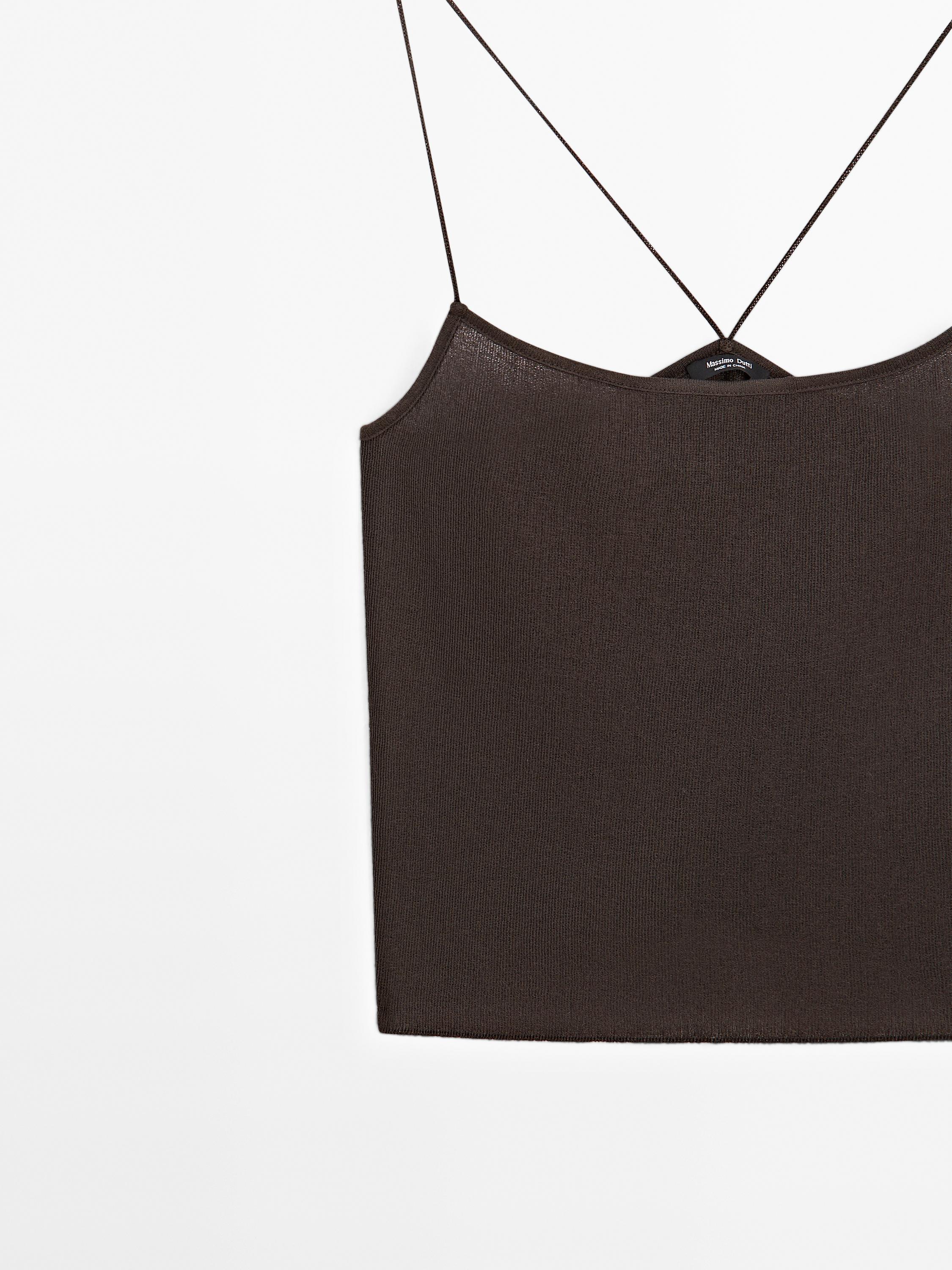 Textured strappy top