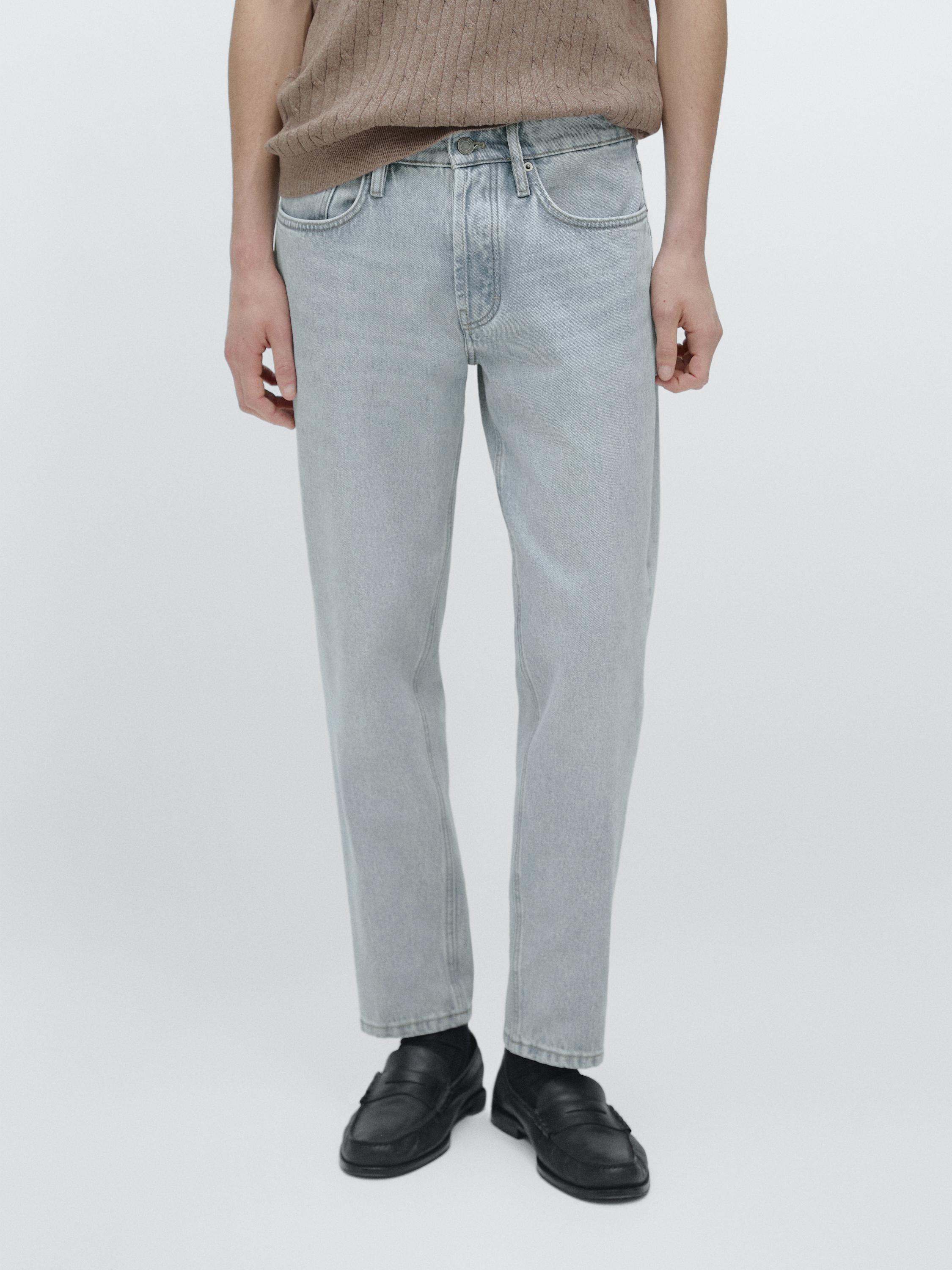 Cropped slim fit jeans