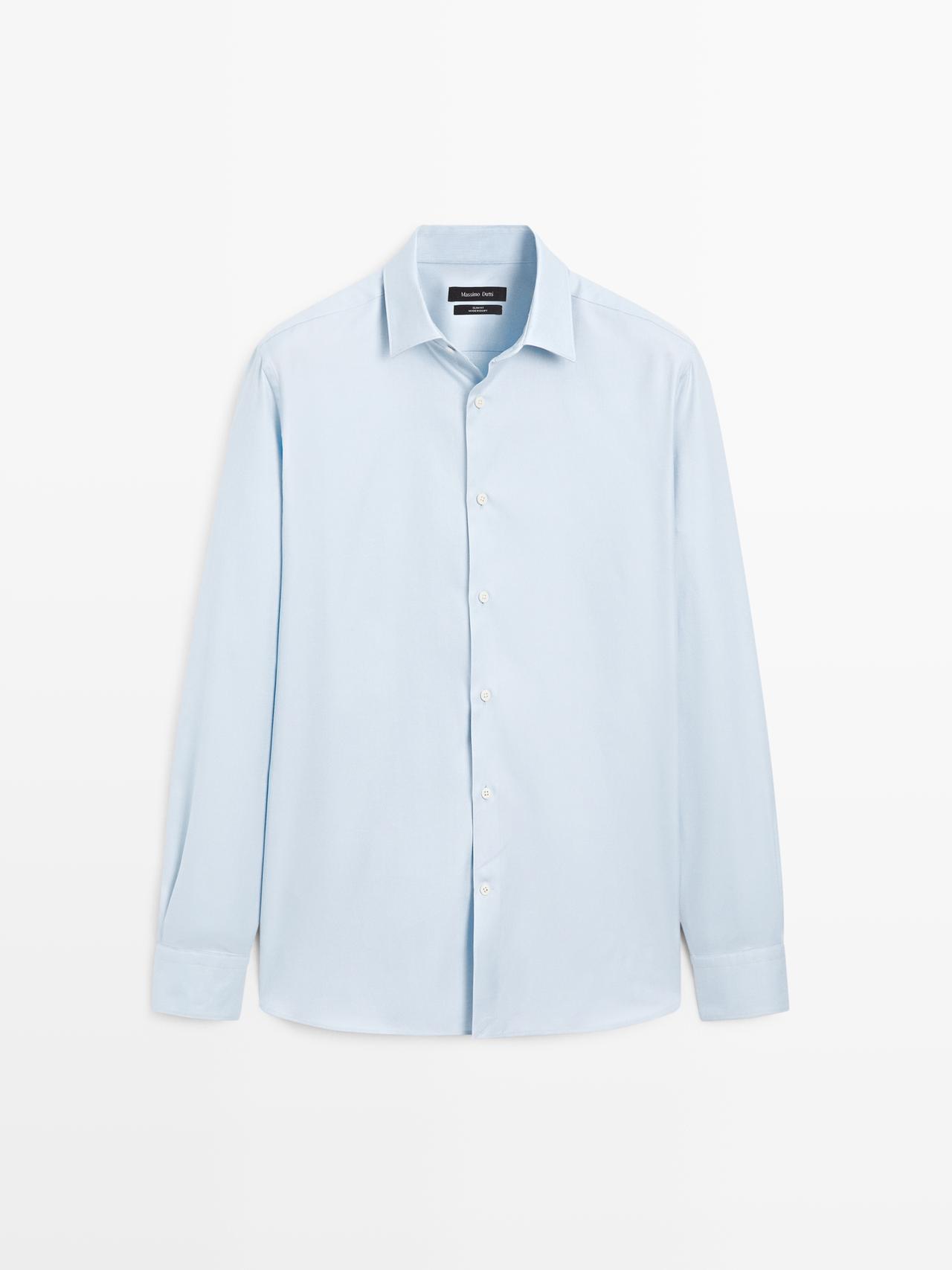 Camicia Oxford Slim Fit 100% Cotone - Bianco - 43 - Massimo Dutti - Maschile