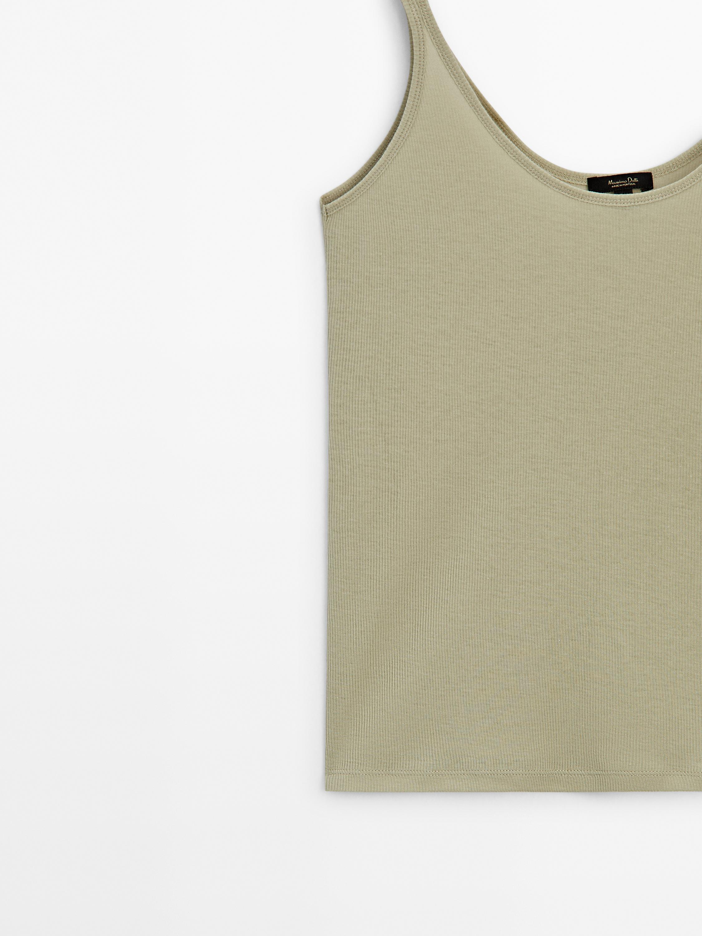 Camiseta tirante doble rib