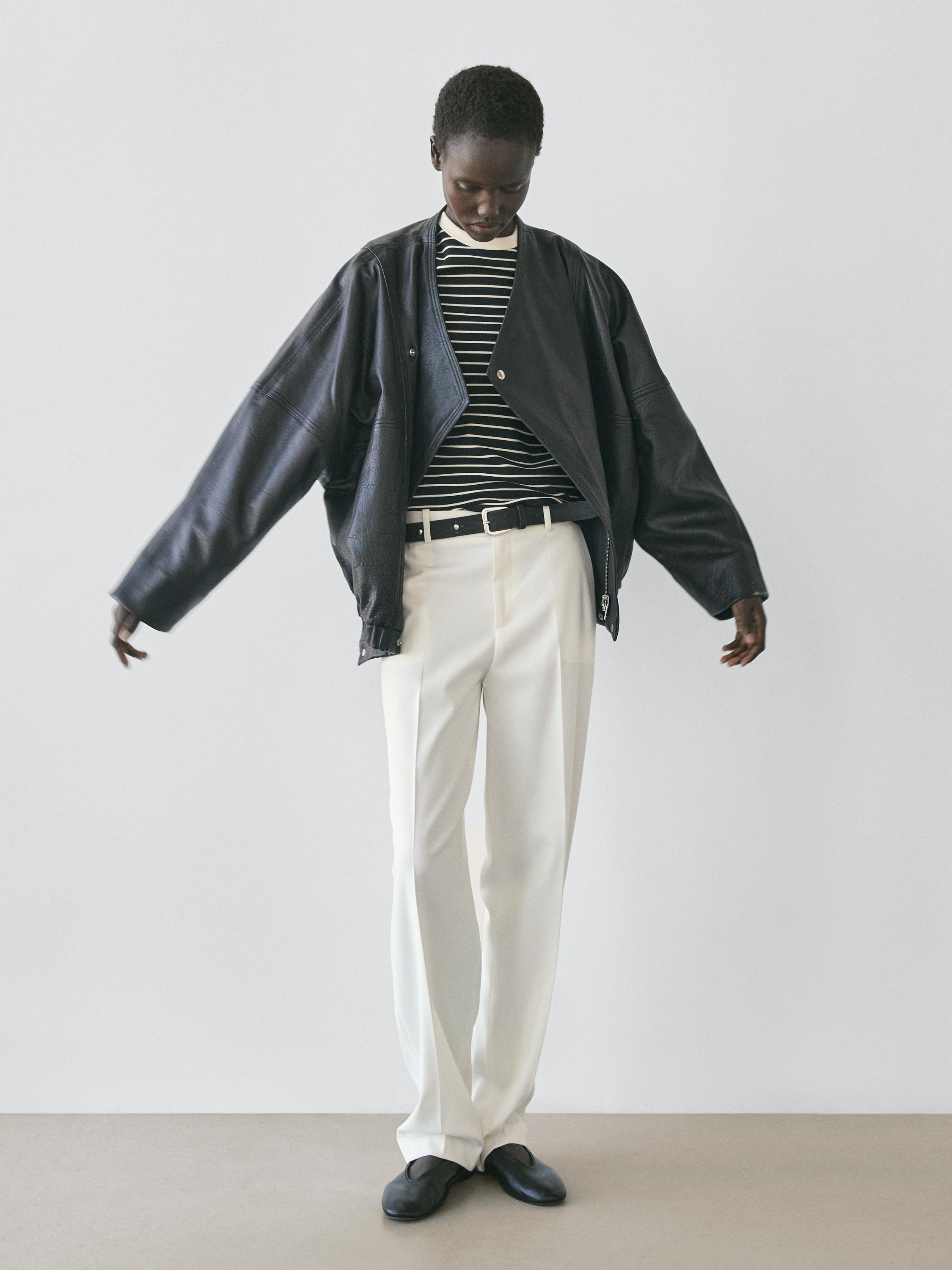 Xhup bomber prej lëkure kamoshi