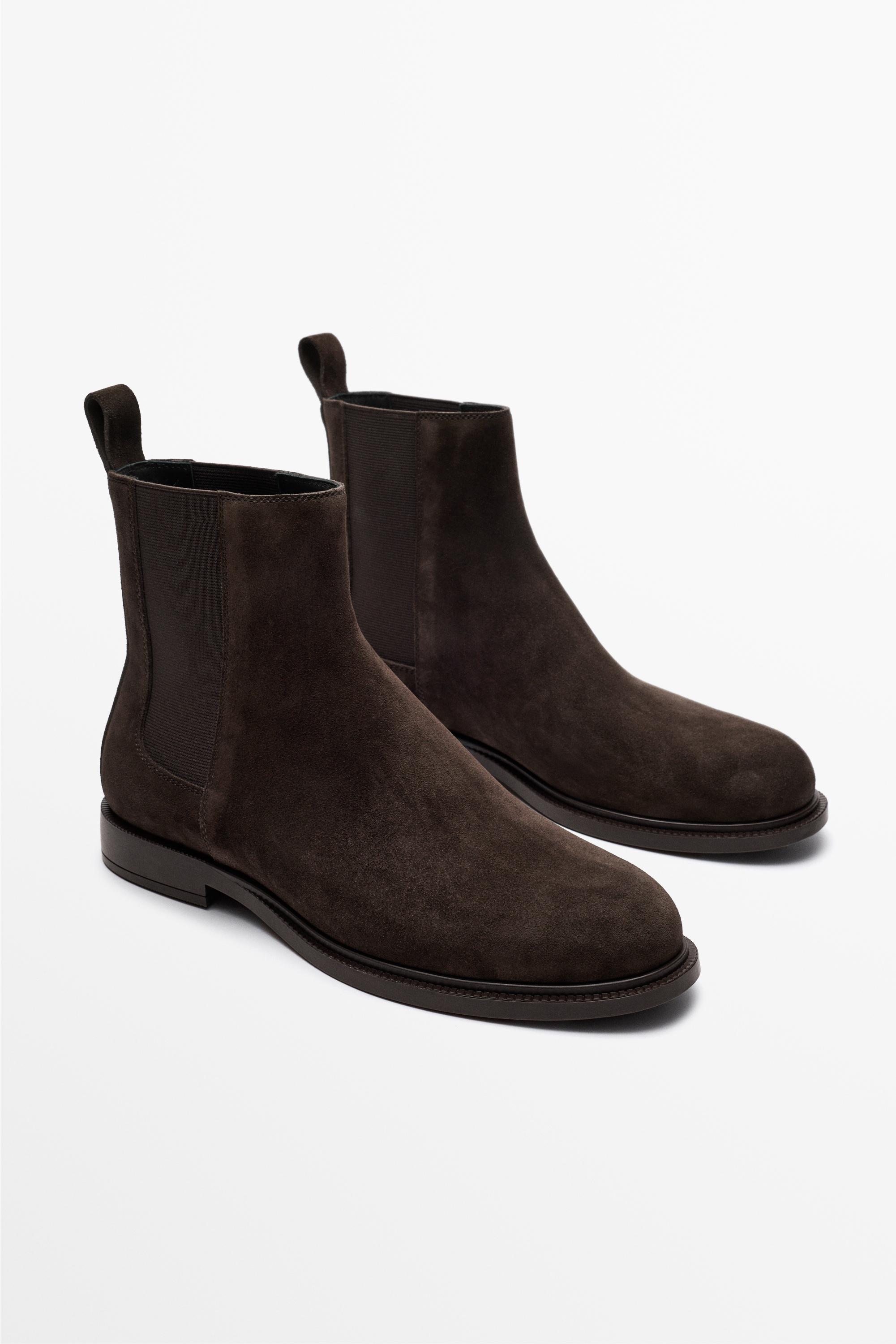 Leather Chelsea ankle boots — BROWN
