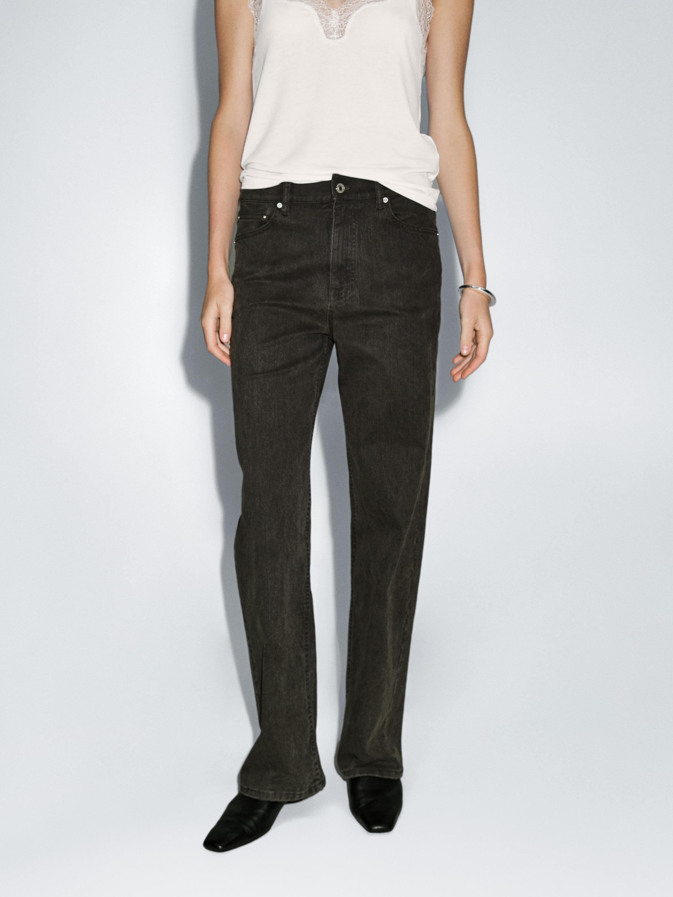 Kõrge vöökohaga wide-leg teksad