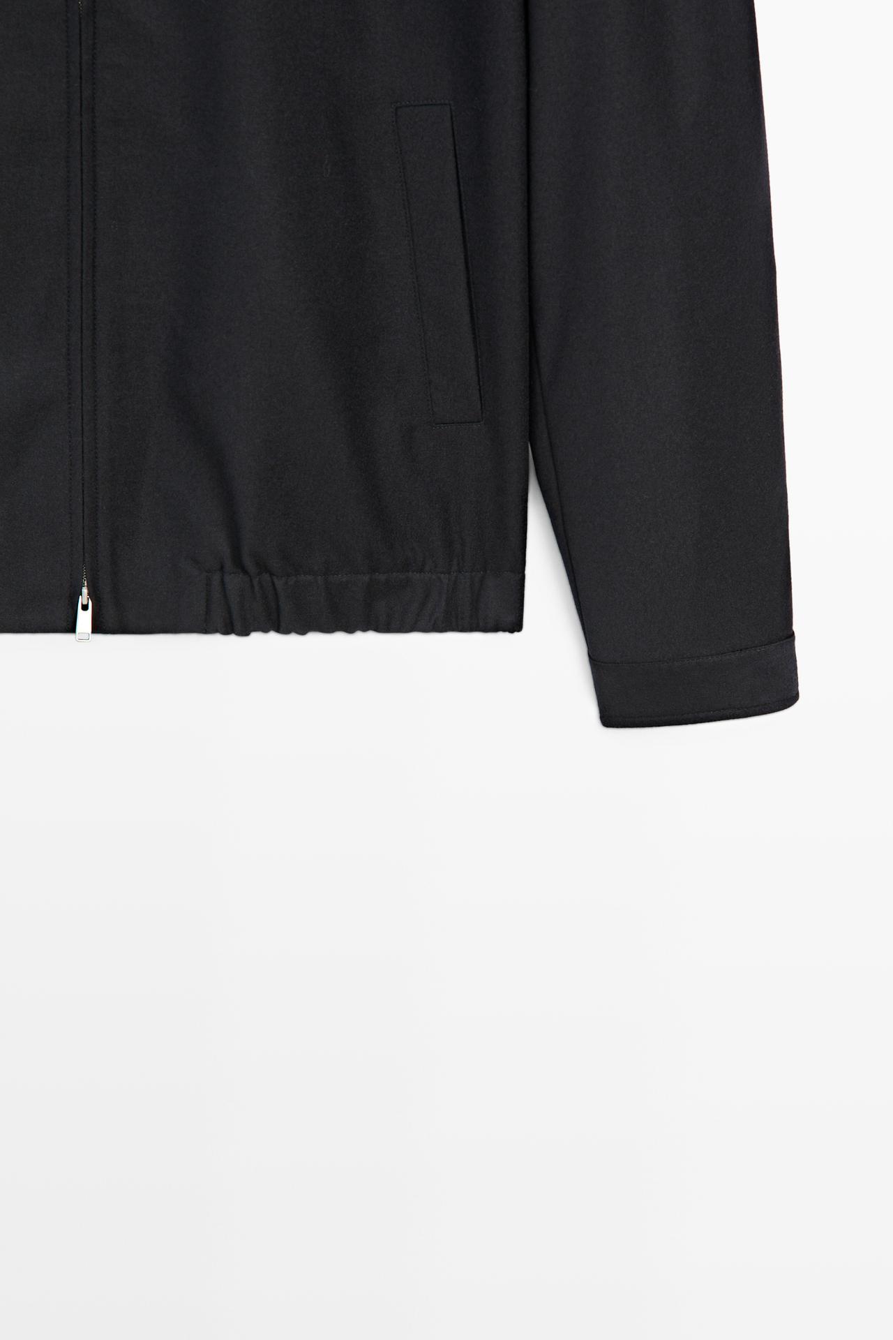 100% wool total look bomber jacket — DEEP BLUE