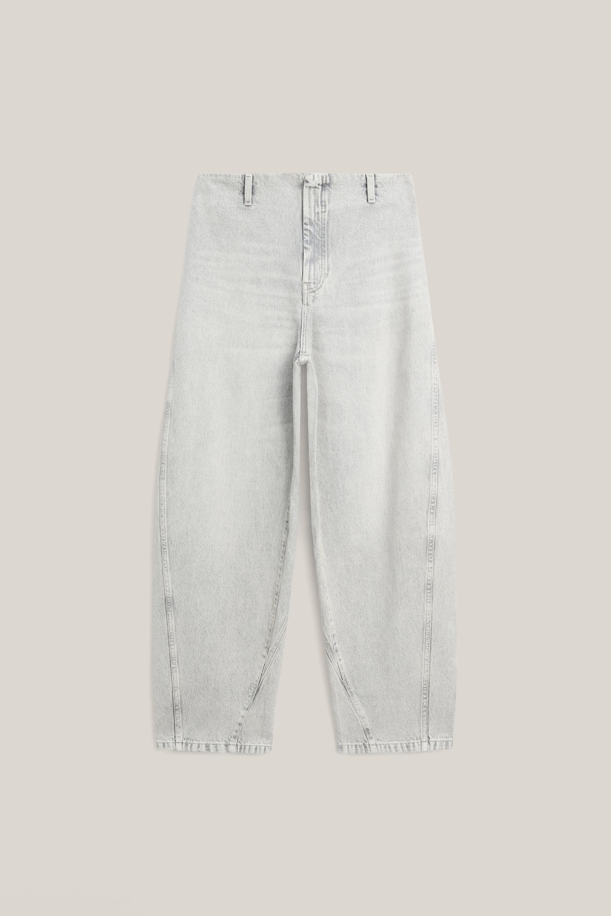 Barrel fit jeans with waist detail - LIMITED EDITION — PEARL GREY