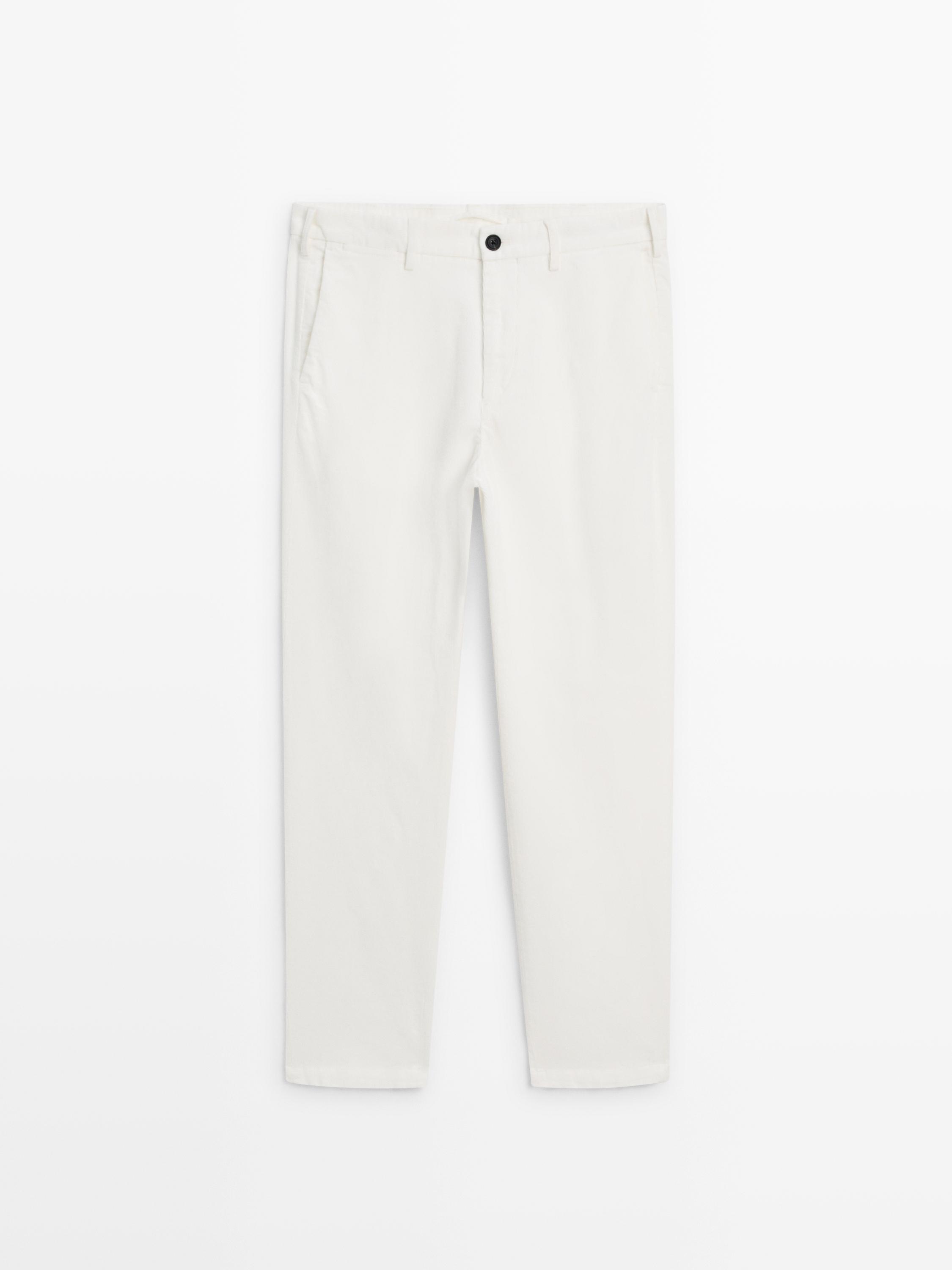 Slim fit corduroy trousers