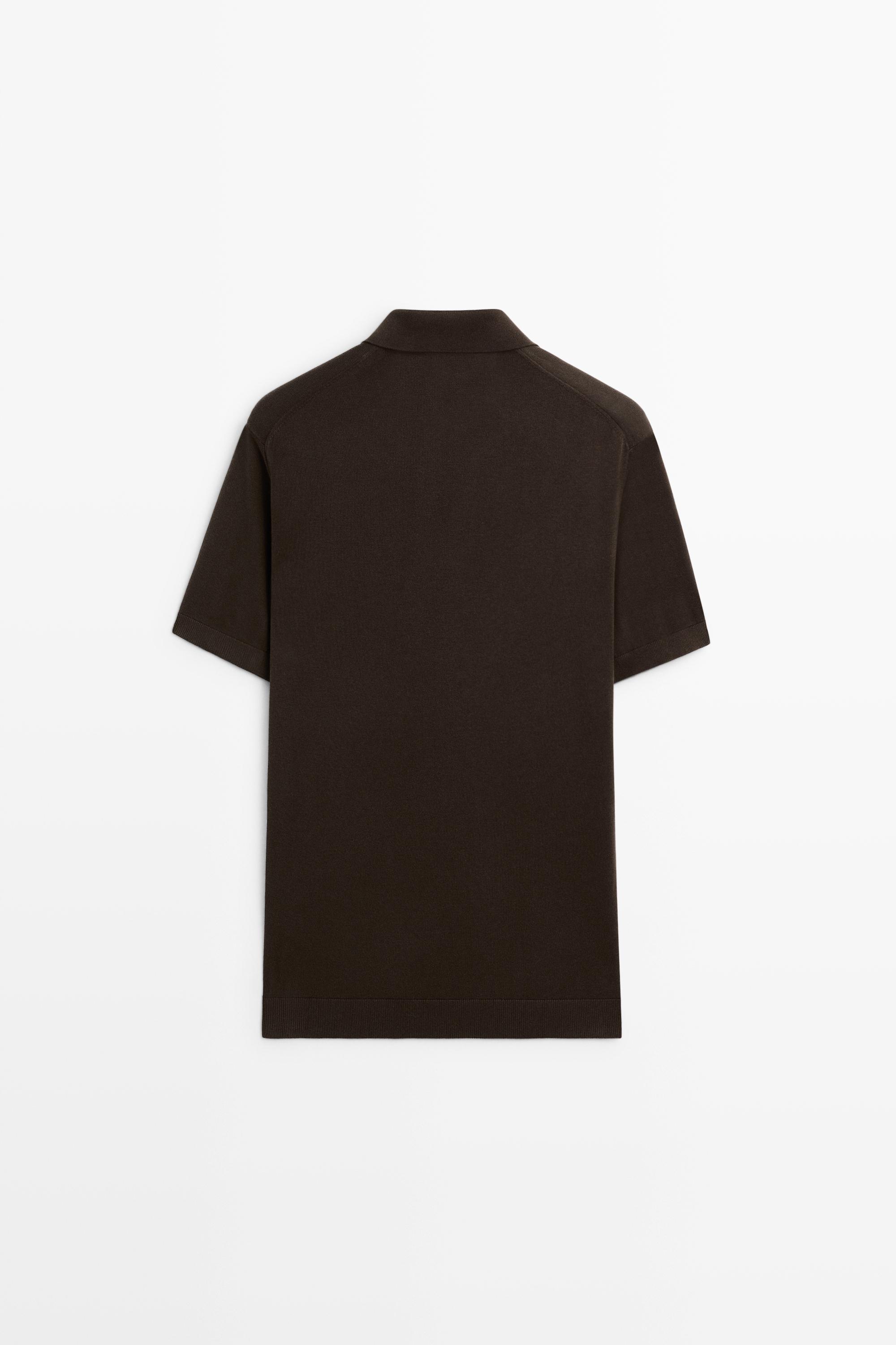 100% cotton knit polo sweater