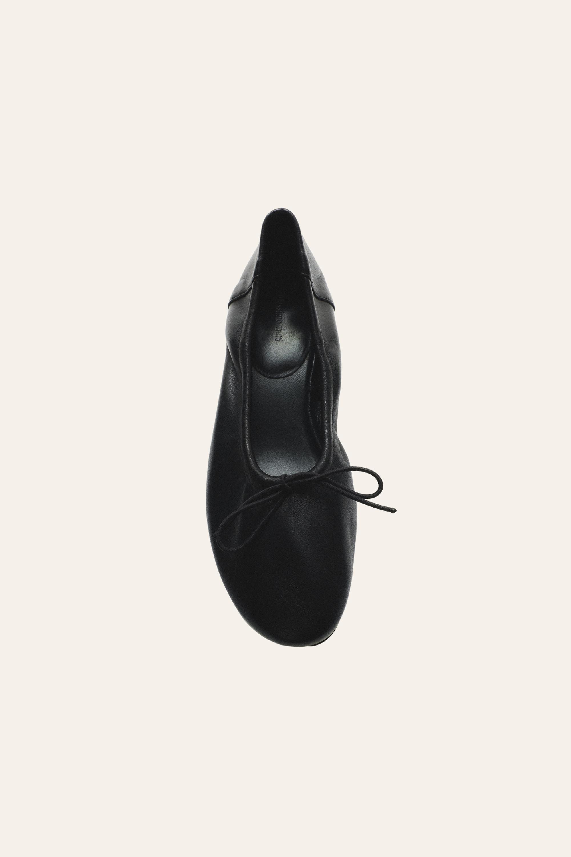 High-heel ballerinas — BLACK