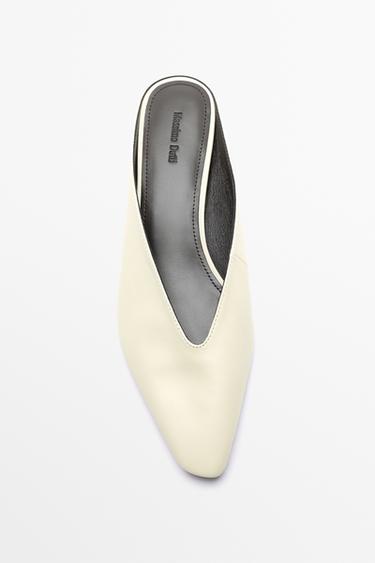 Soft leather mule — CREAM 3