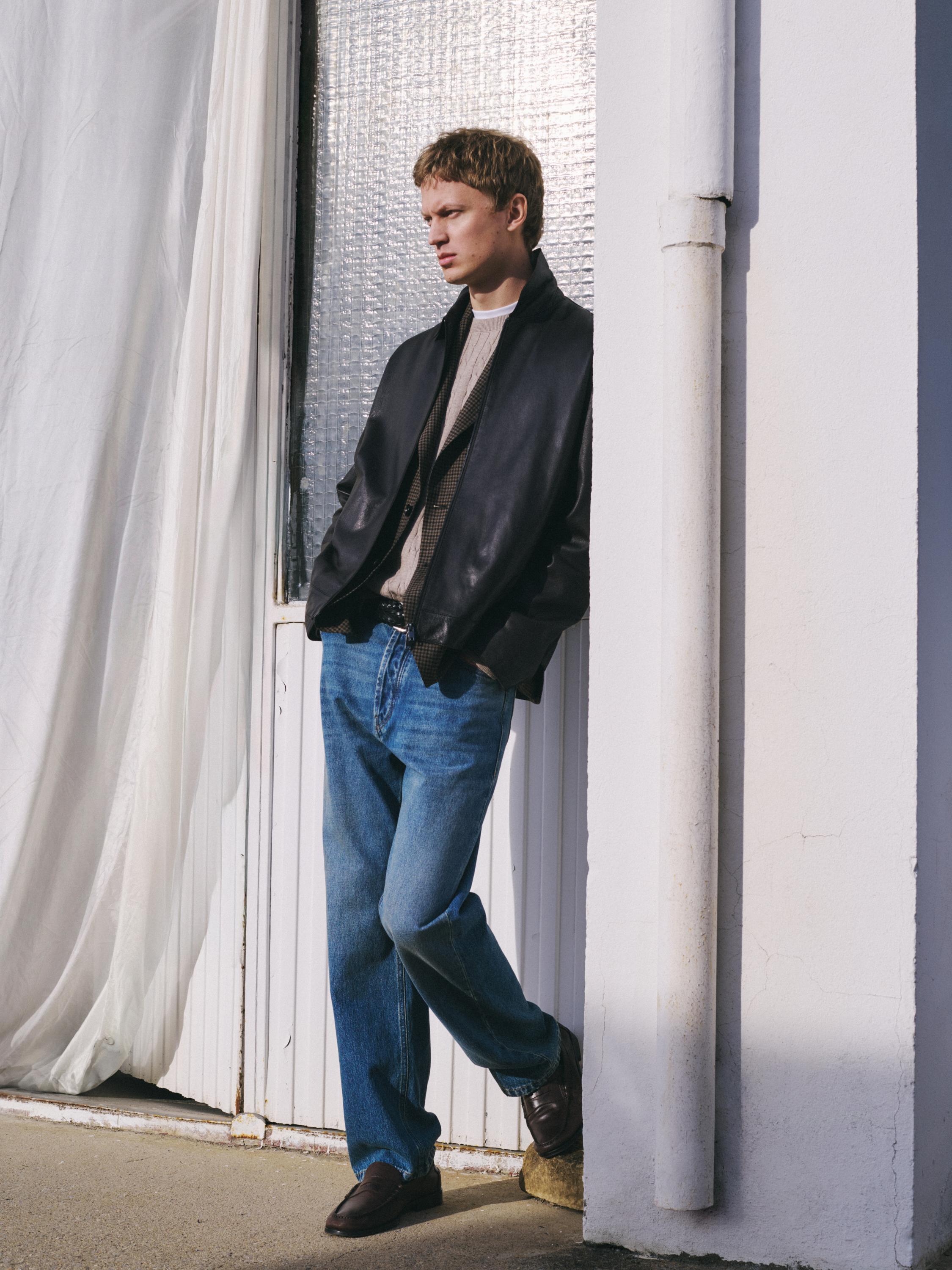Nappa sheepskin jacket — BROWN