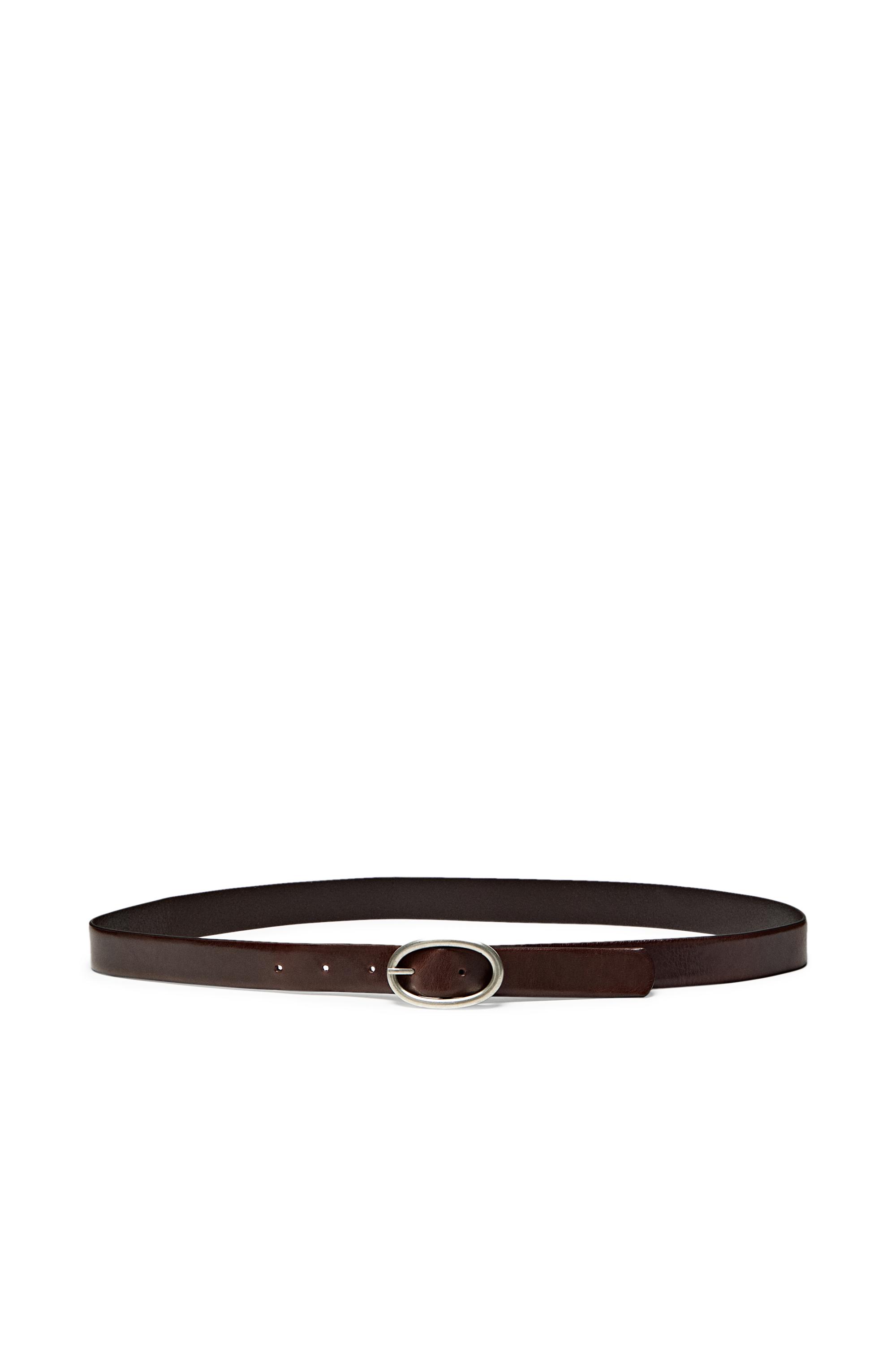 Massimo Dutti Oval tokalı napa deri kemer görsel 4