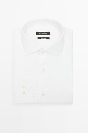 100% cotton regular fit shirt — WHITE 2