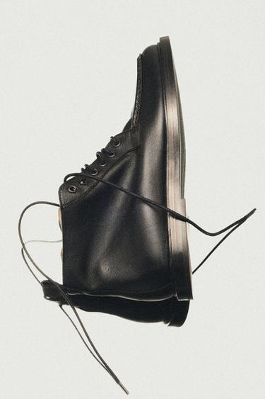 Soft leather lace-up ankle boot - LIMITED EDITION — BLACK 3