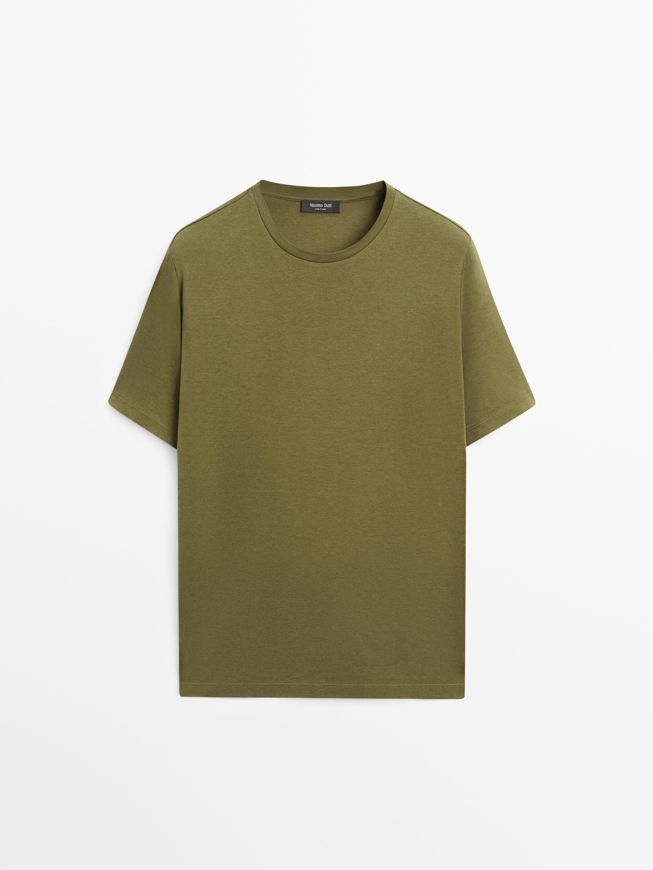 Short sleeve cotton blend T-shirt