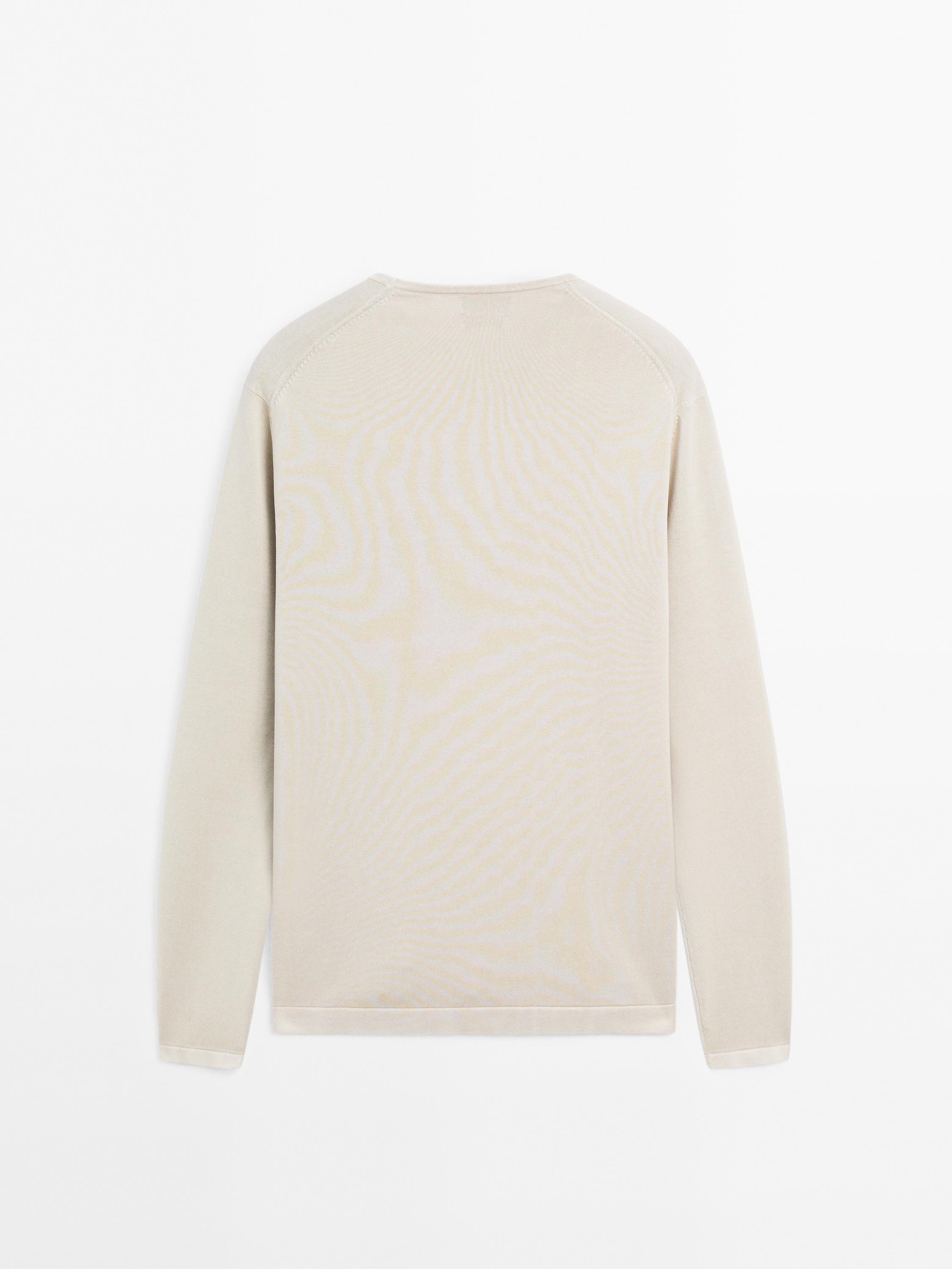 100% cotton fine knit sweater
