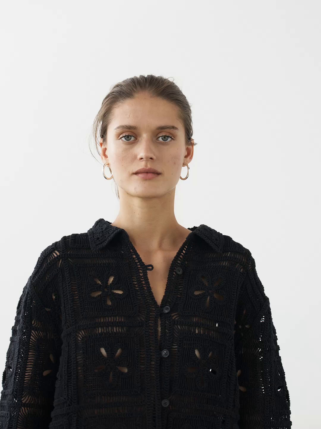 ★ Massimo Dutti★ Crochet Knit Cardigan 06703777700 Crochet knit cardigan · Brown · Coats And Jackets | Massimo