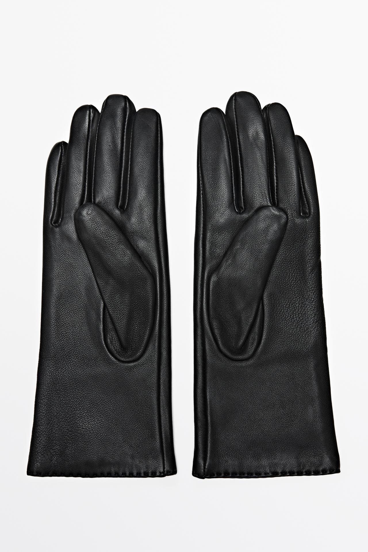 Nappa leather gloves — BLACK
