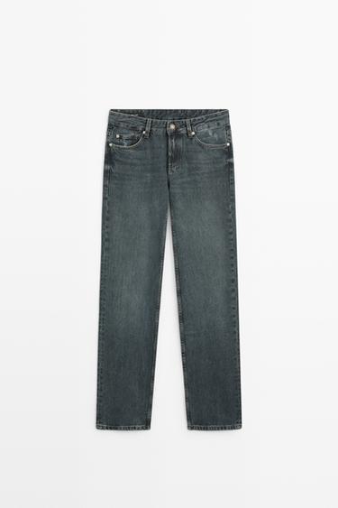 Low-rise straight-leg jeans — Dark blue 2