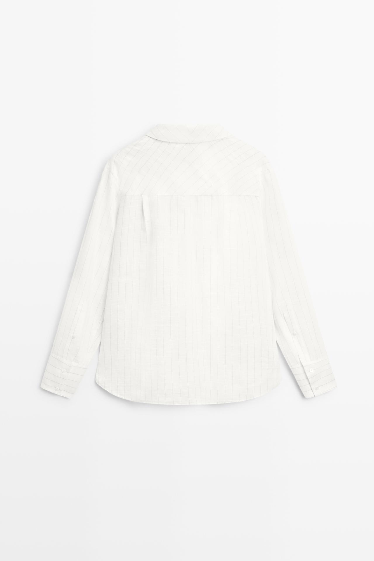 Striped flowing shirt - STUDIO — CREAM