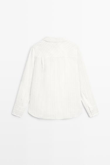 Striped flowing shirt - STUDIO — CREAM 6