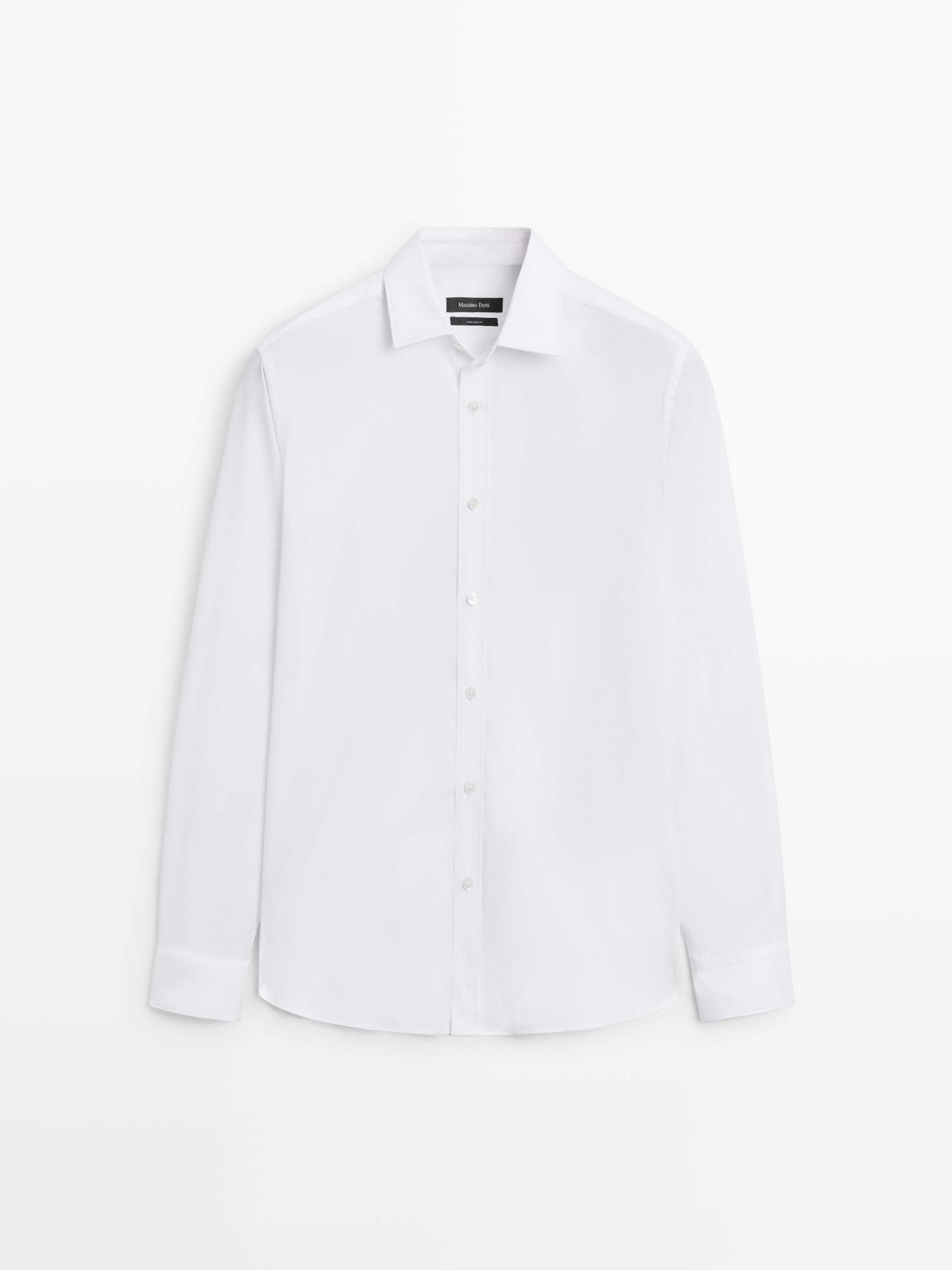 Cotton blend stretch shirt