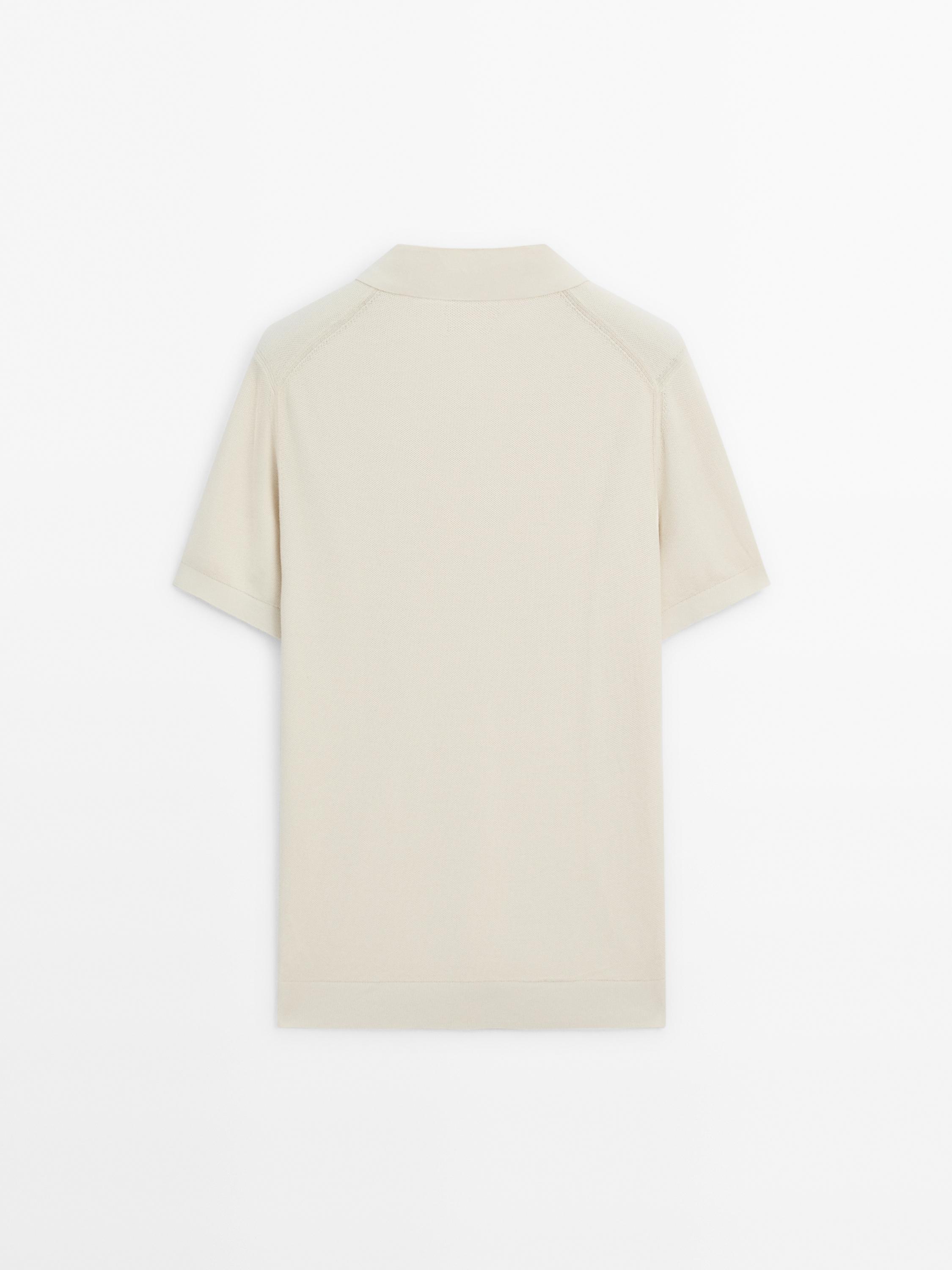100% cotton knit polo shirt