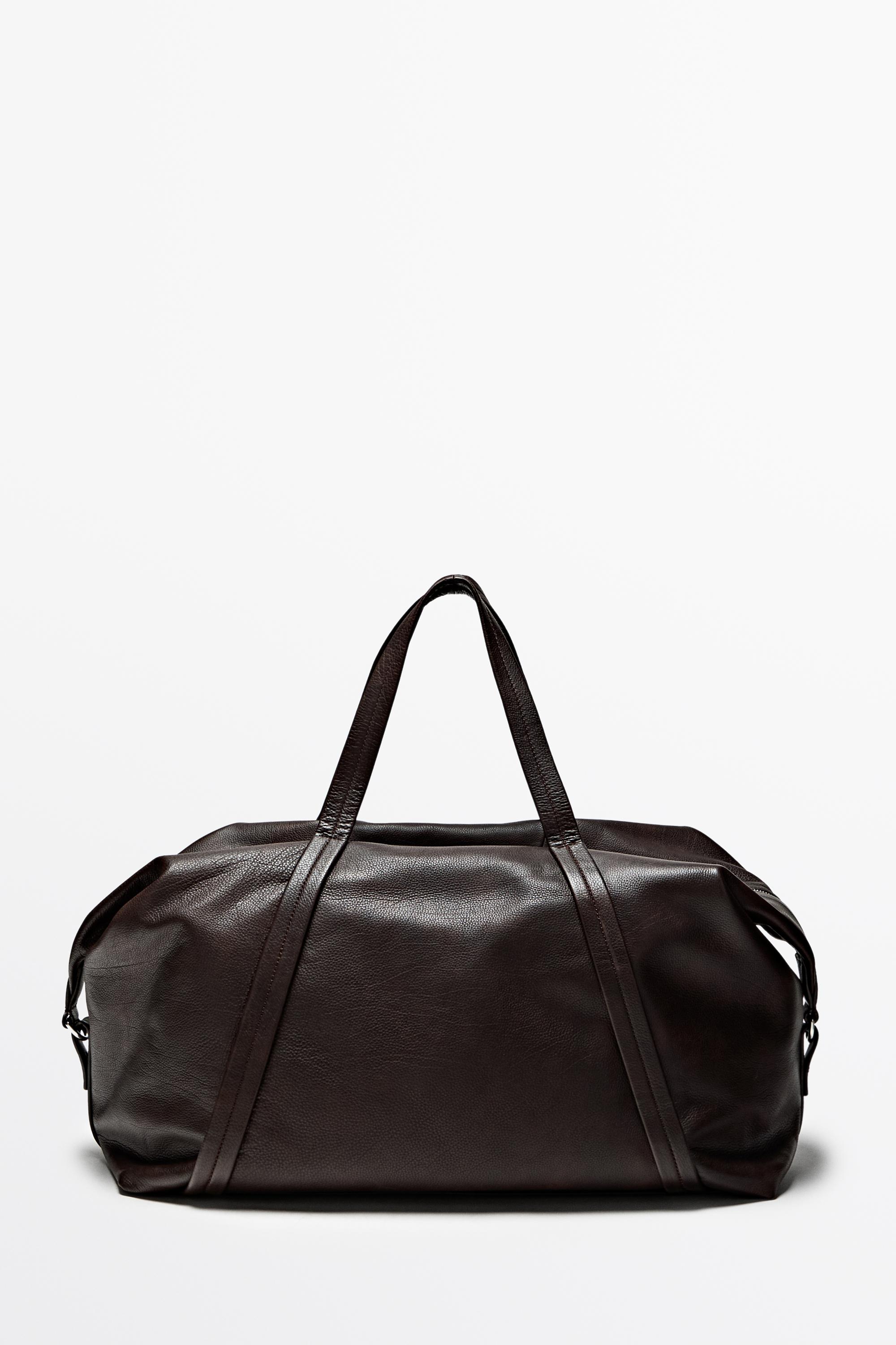 Nappa leather travel bag — BROWN