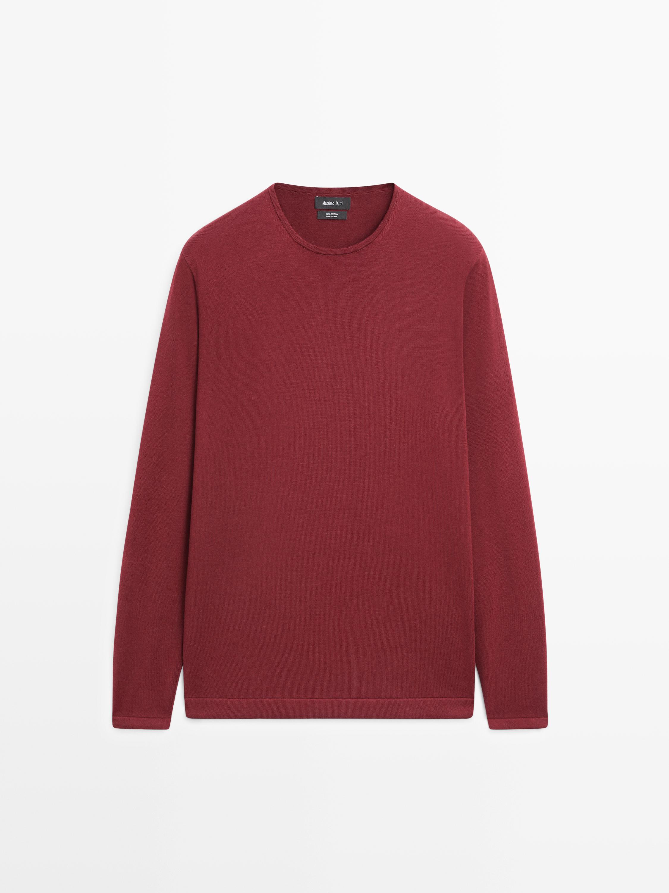 Pullover in maglia a collo rotondo di cotone