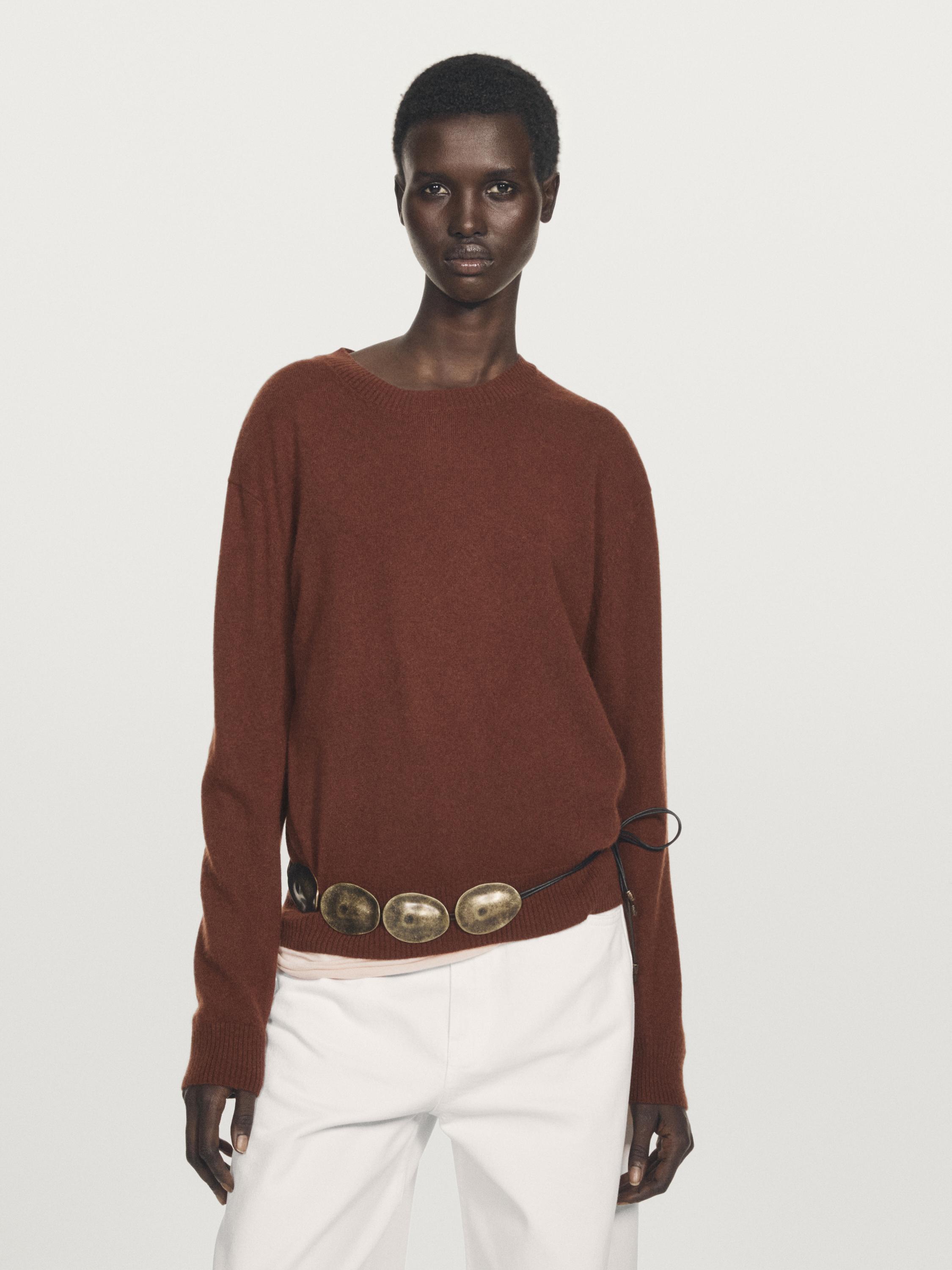 Pull col rond 100 % cachemire