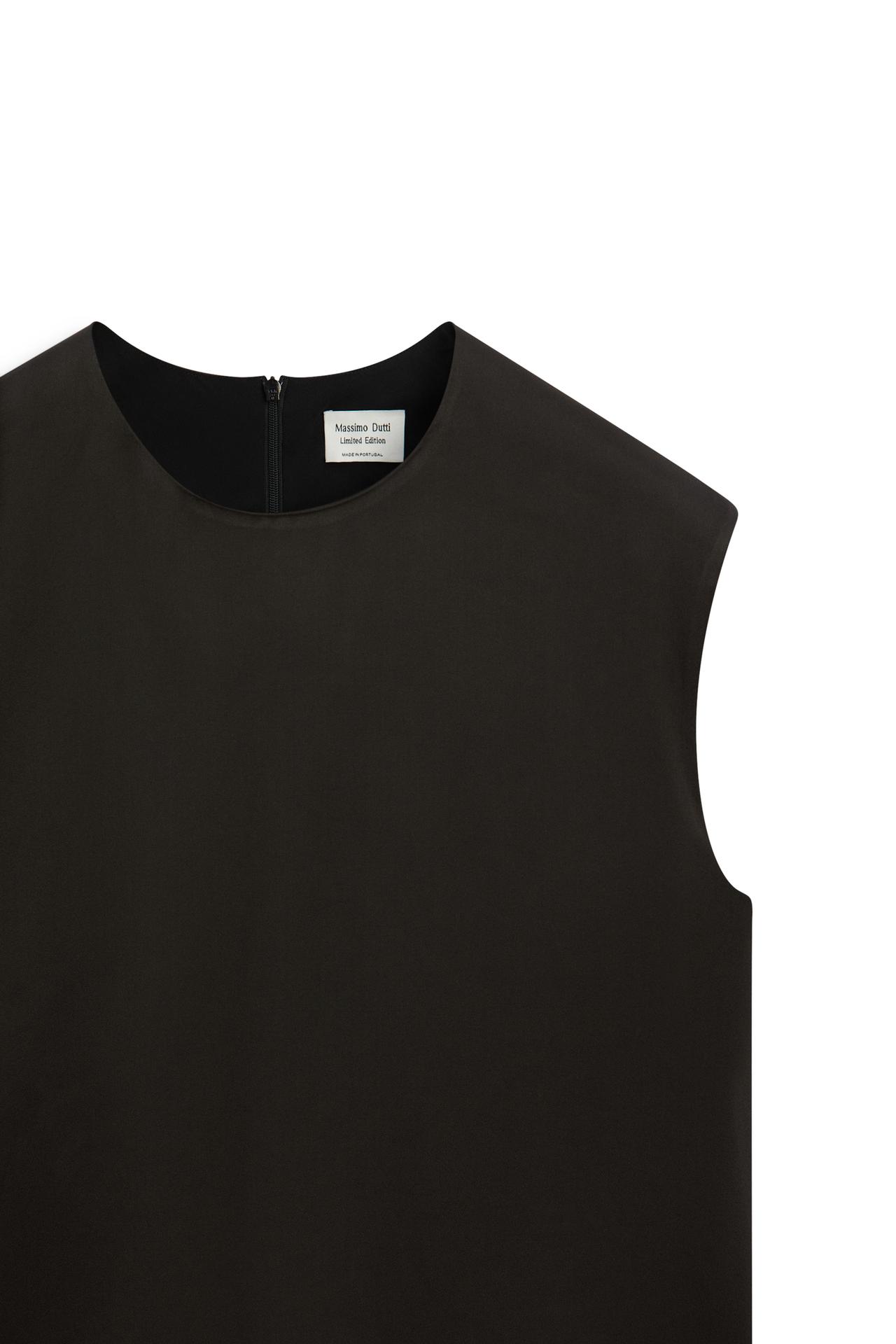Flowing satin top - LIMITED EDITION — BOTTLE GREEN