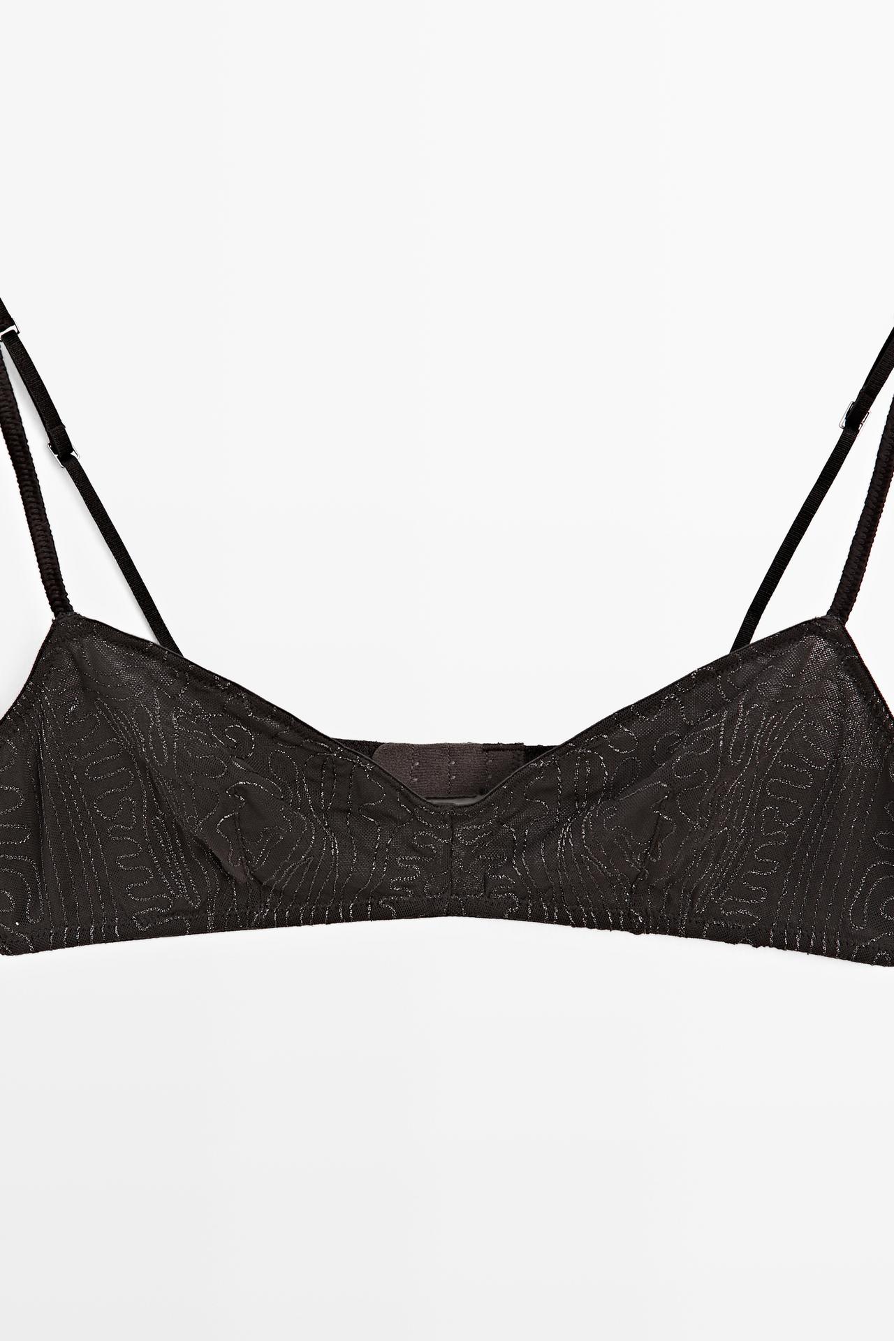 Top with embroidered detail — CHARCOAL