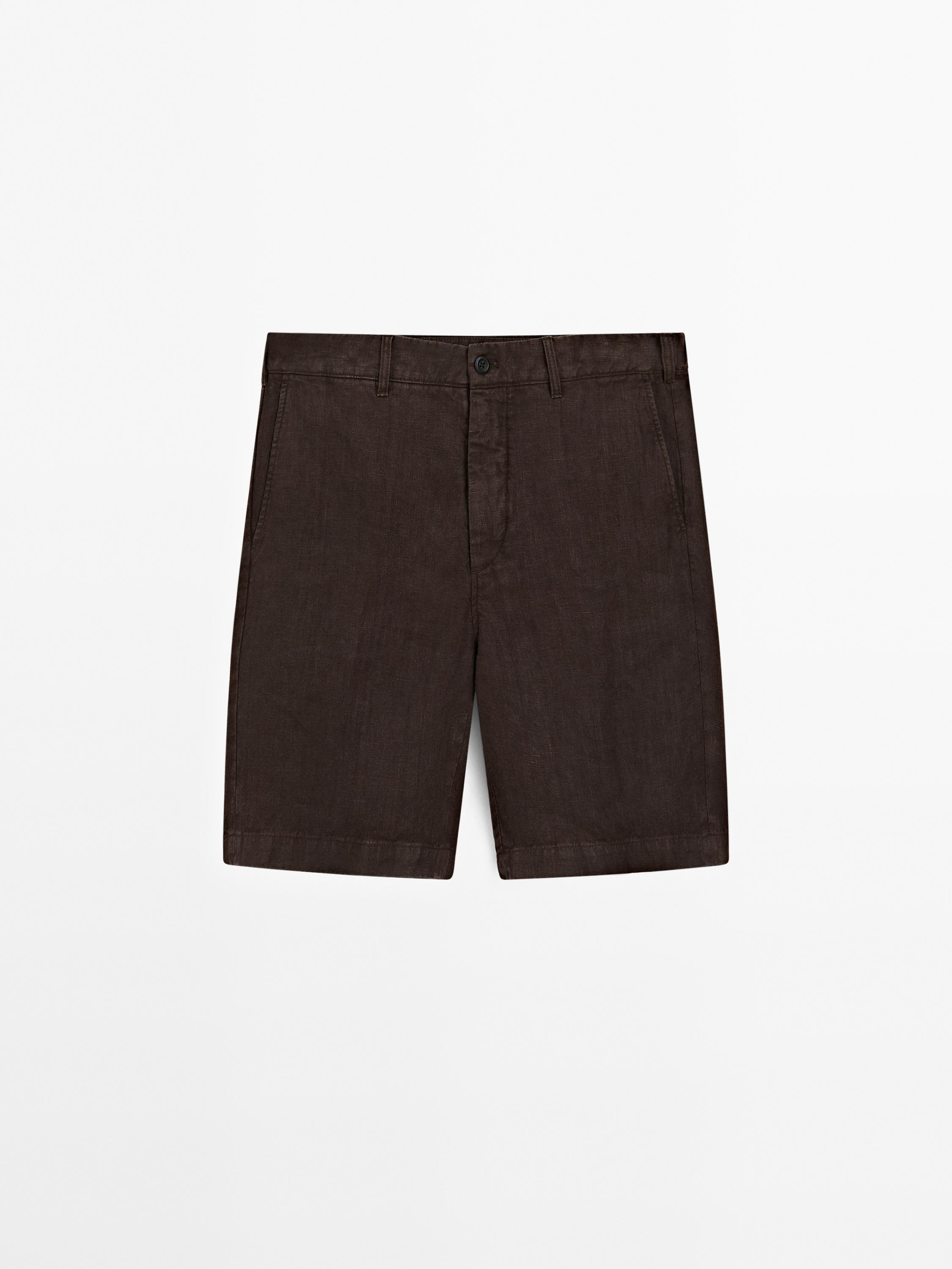 Linen Bermuda shorts