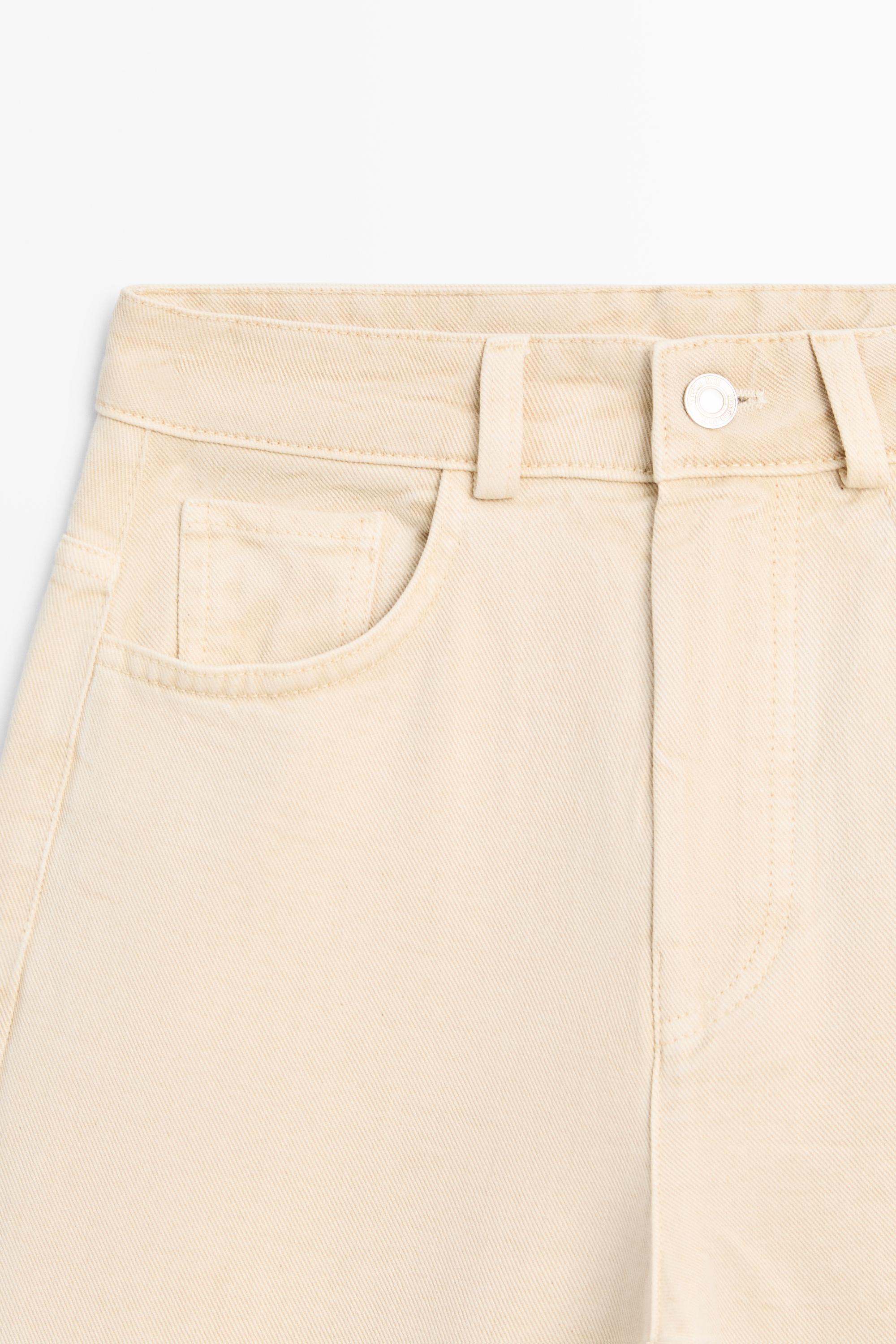 Low-rise wide-leg jeans — Vanilla
