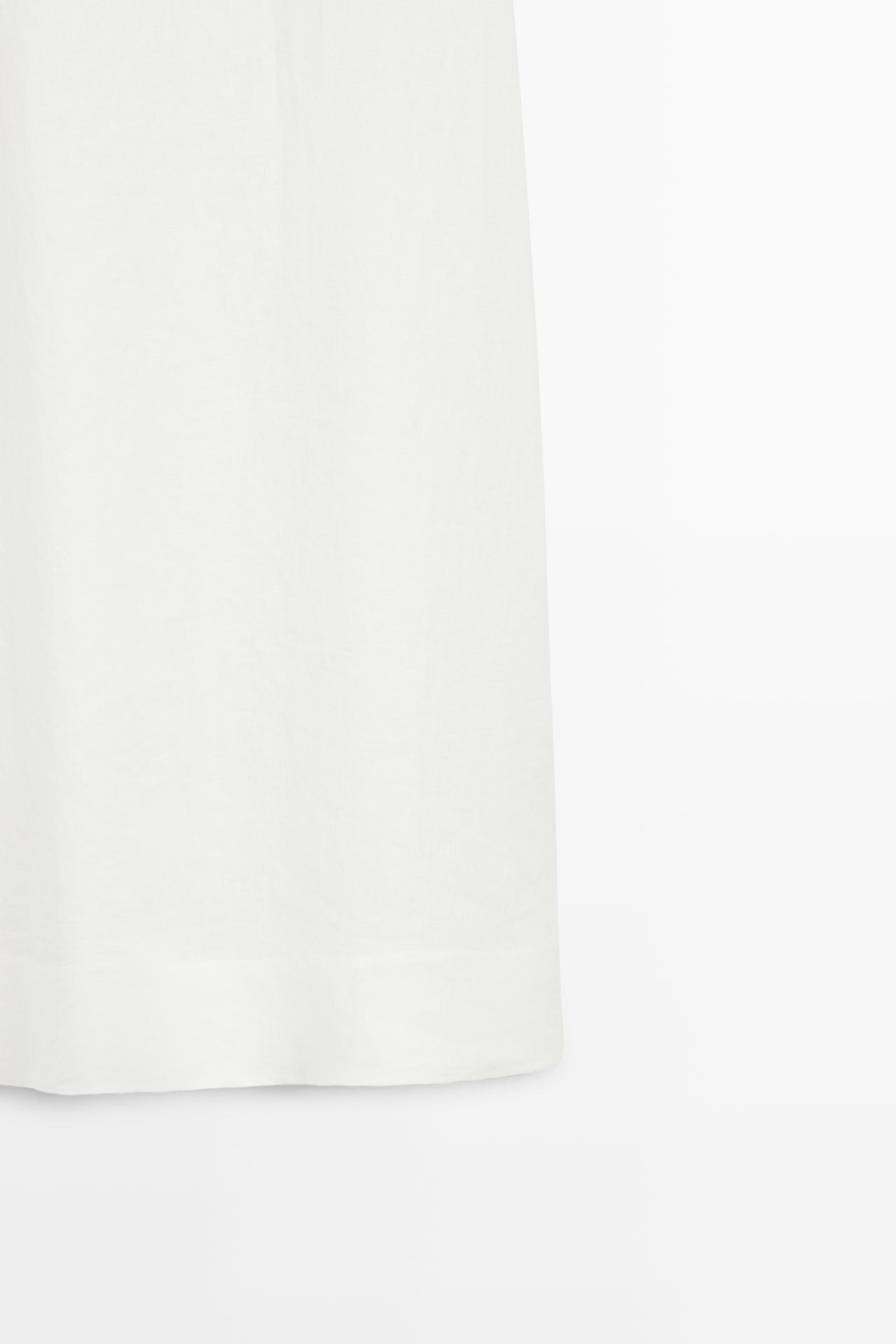 100% linen halter dress — WHITE
