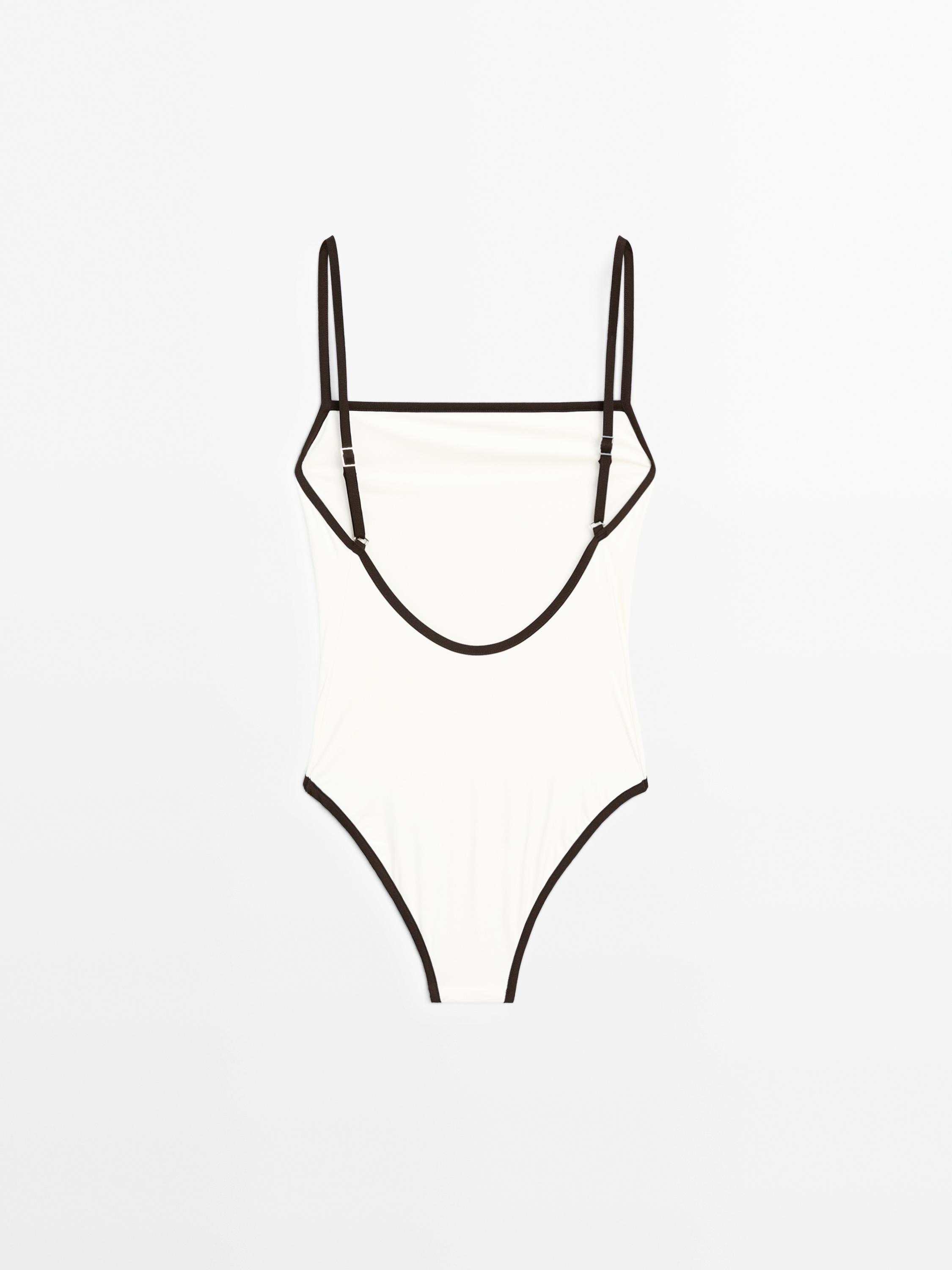 Contrast swimsuit
