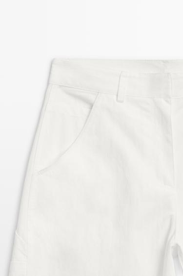 Cotton cargo pants — WHITE 4